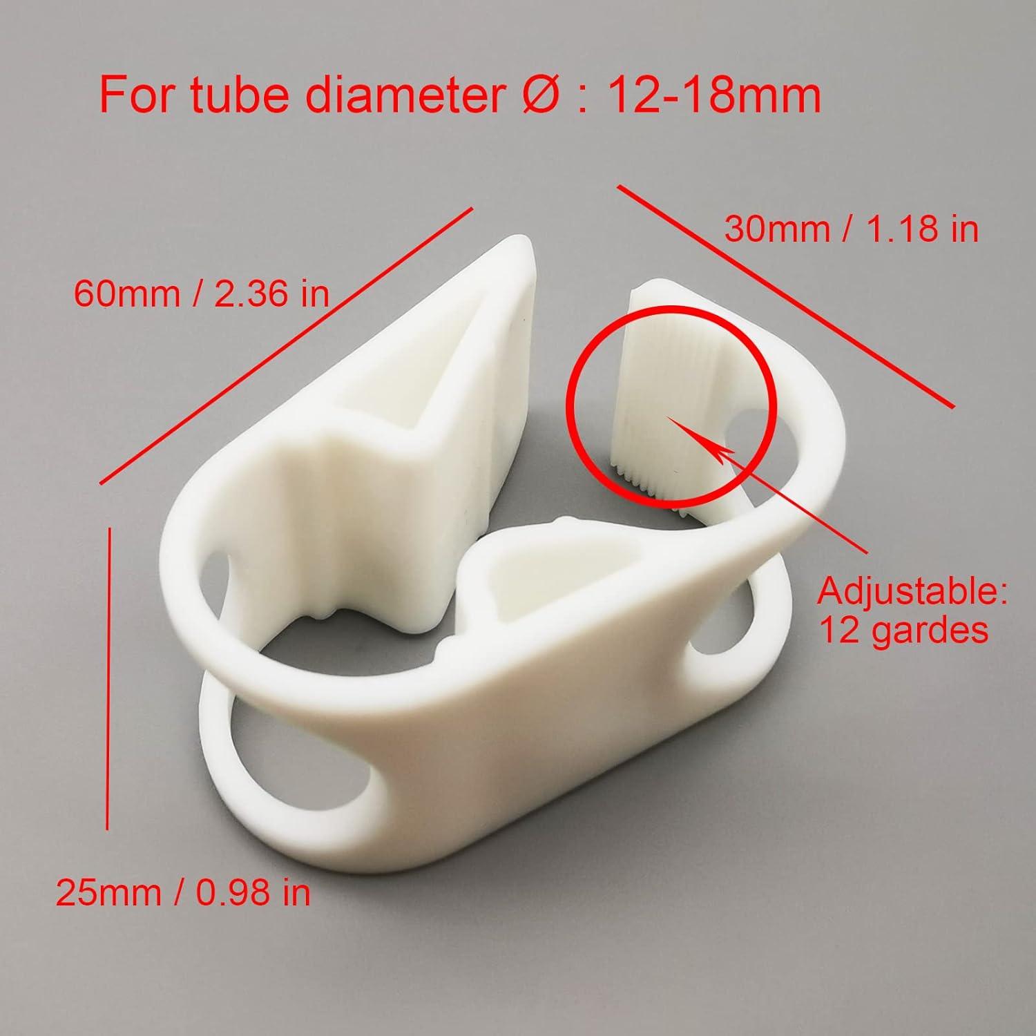 10 Abrazaderas de Tubo PBT Resistente al Calor 140°C 12-18mm