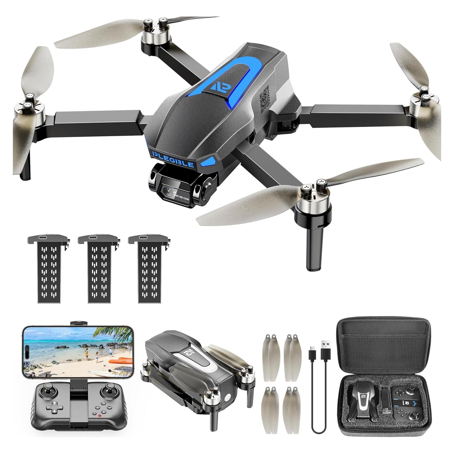 Dron PLEGBLE PL-511 4K Plegable con 3 Baterías