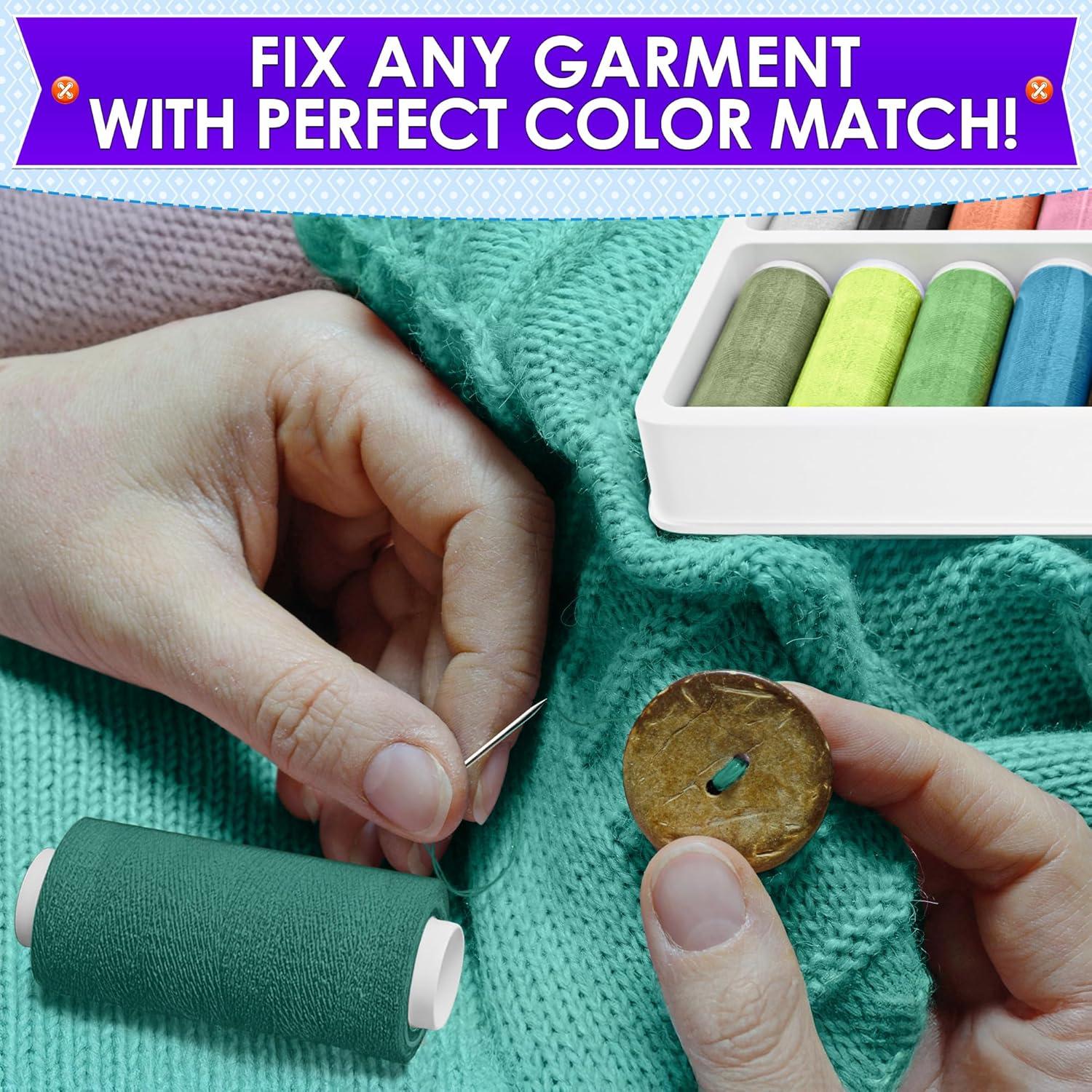 Juego de Hilos de Coser Luxbon 36 Colores 250 Yardas Poliester