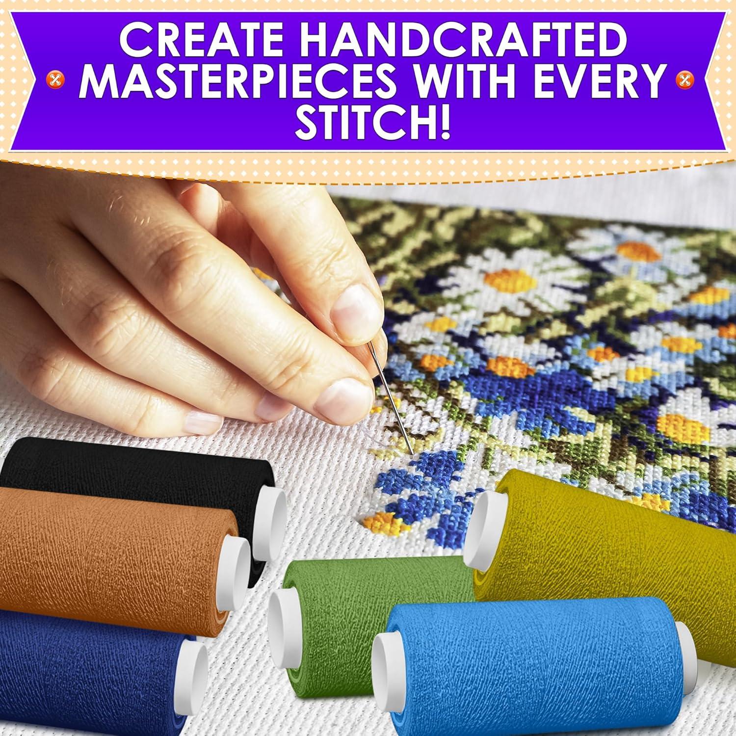 Juego de Hilos de Coser Luxbon 36 Colores 250 Yardas Poliester