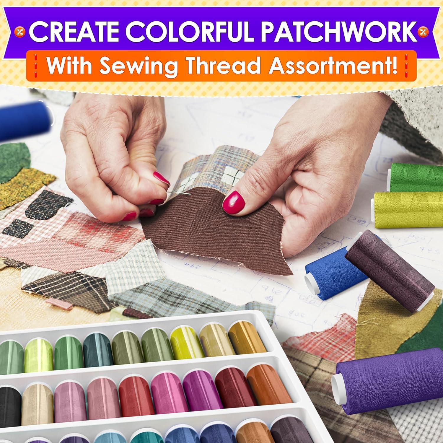 Juego de Hilos de Coser Luxbon 36 Colores 250 Yardas Poliester