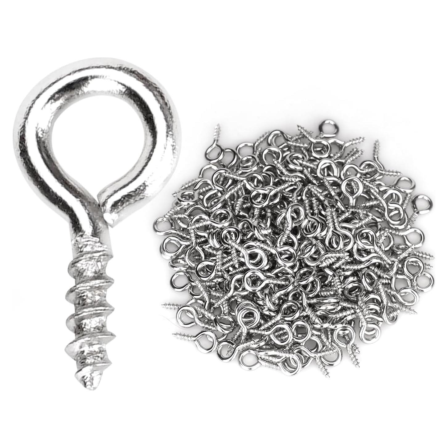 Ganchos de Tornillo Ocular Aovchei 500pcs 10x5mm Metal Resistente