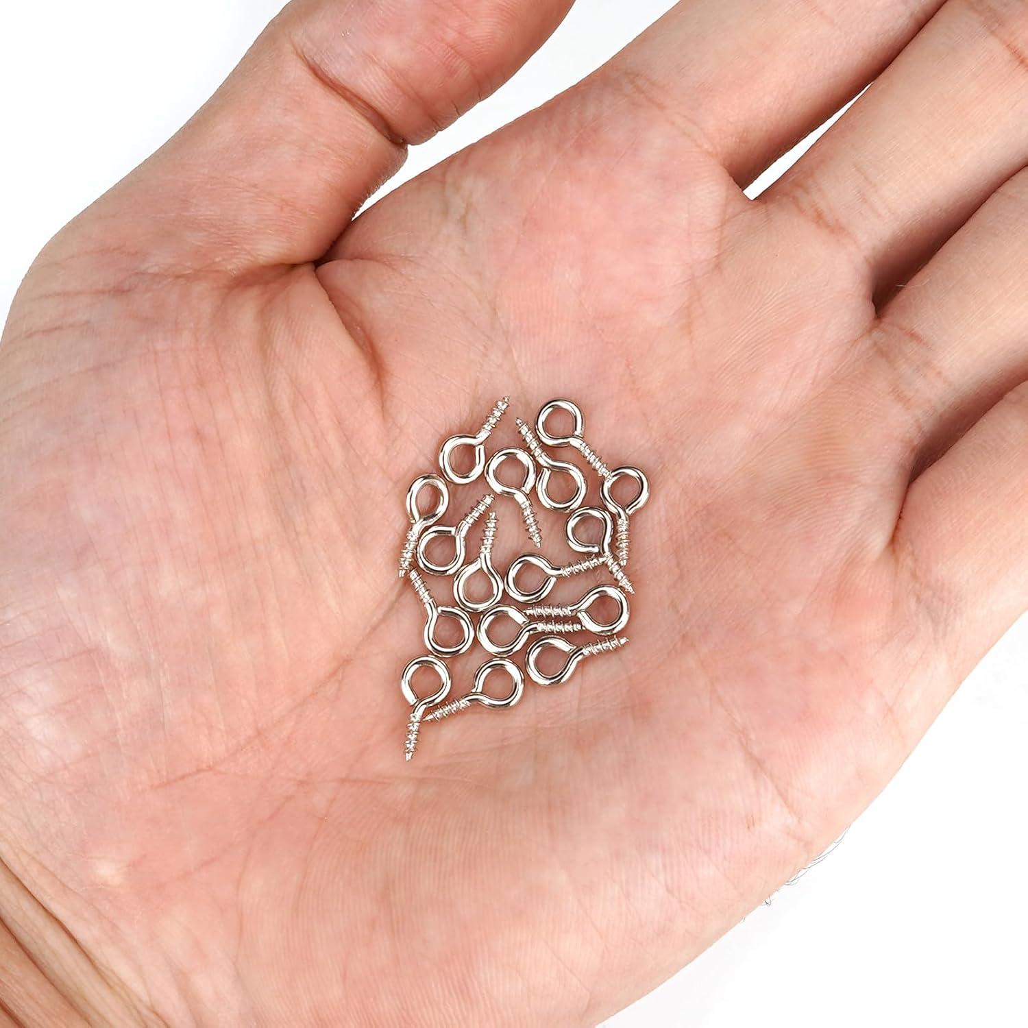 Ganchos de Tornillo Ocular Aovchei 500pcs 10x5mm Metal Resistente