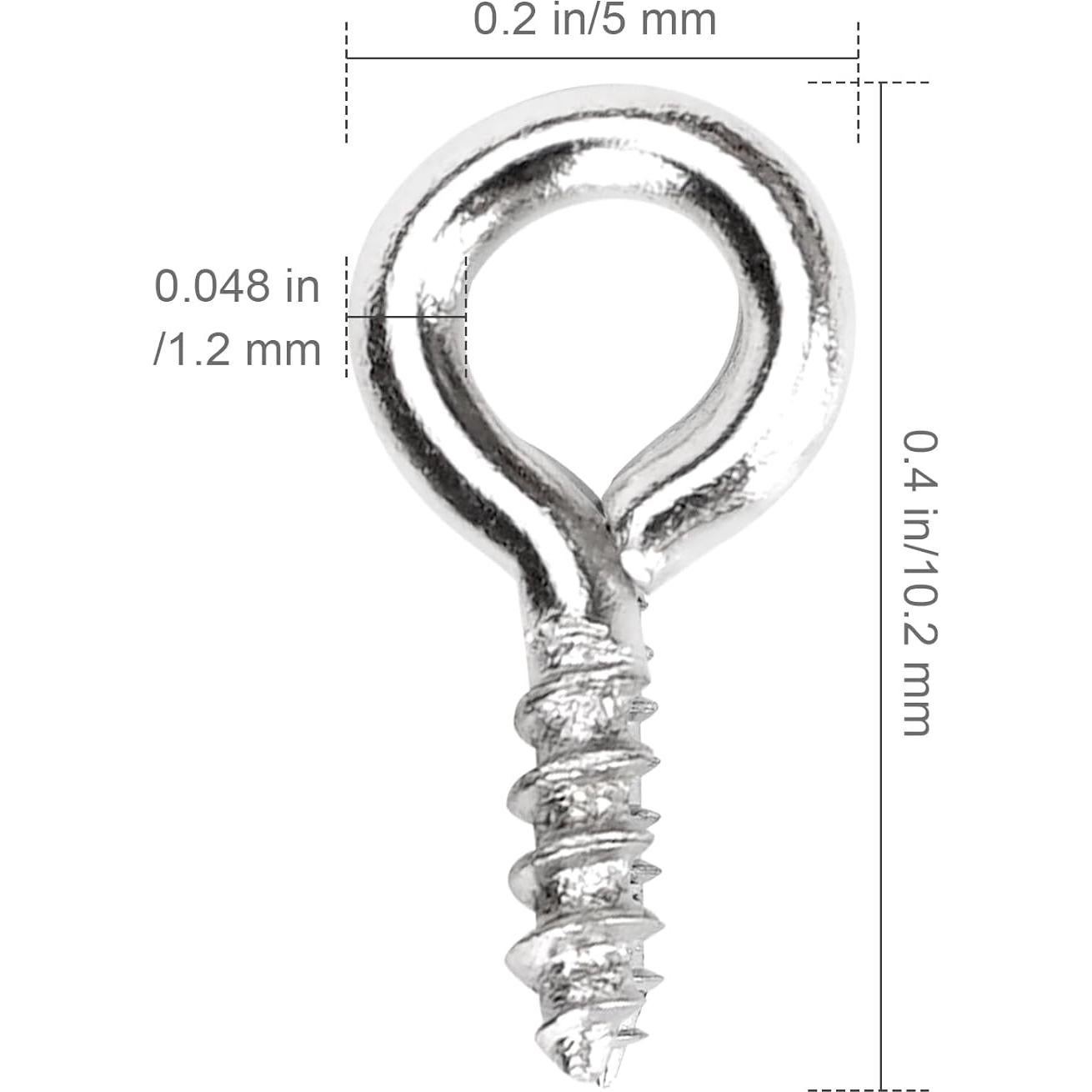 Ganchos de Tornillo Ocular Aovchei 500pcs 10x5mm Metal Resistente