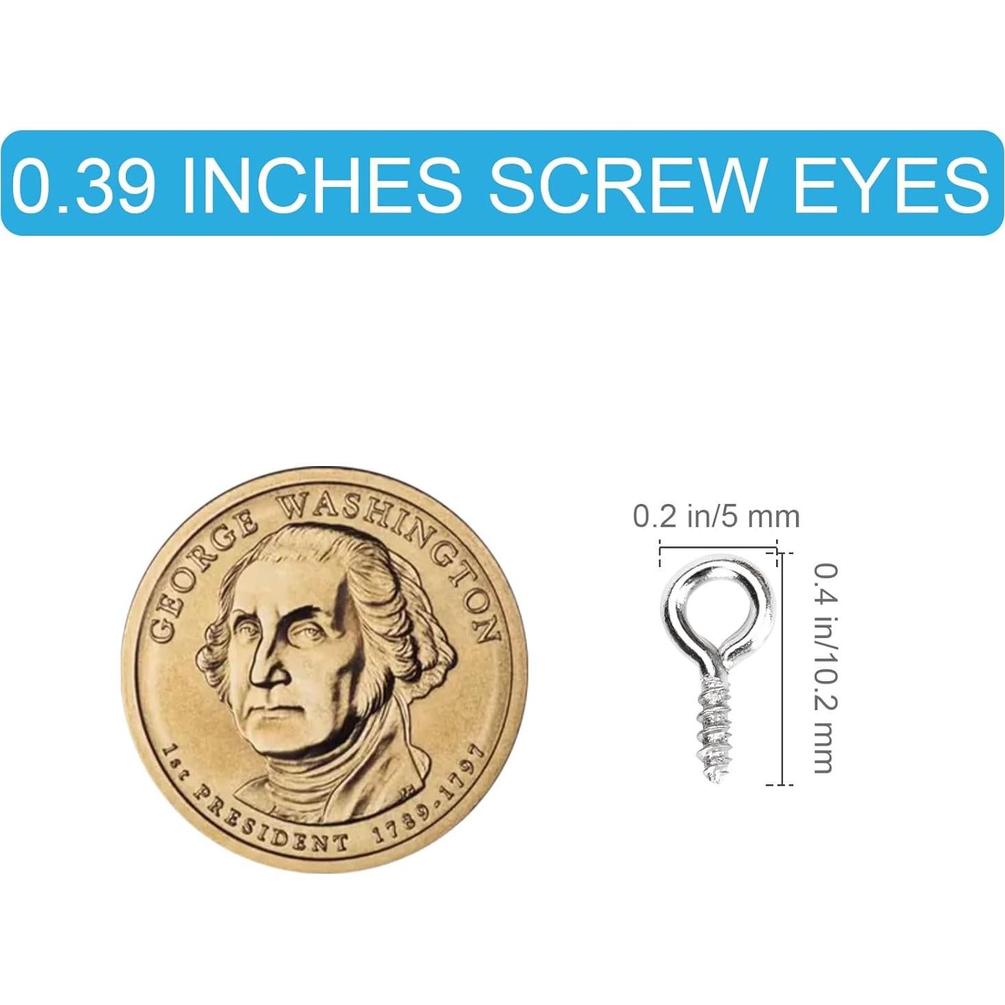 Ganchos de Tornillo Ocular Aovchei 500pcs 10x5mm Metal Resistente