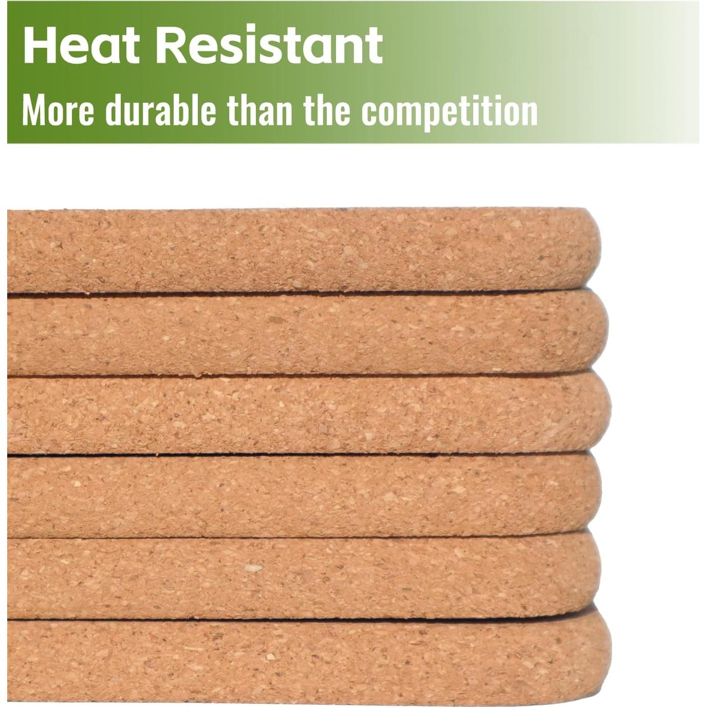 Trivetes de Corcho Grueso KITWILD 30.5x18 cm - 4 Pcs