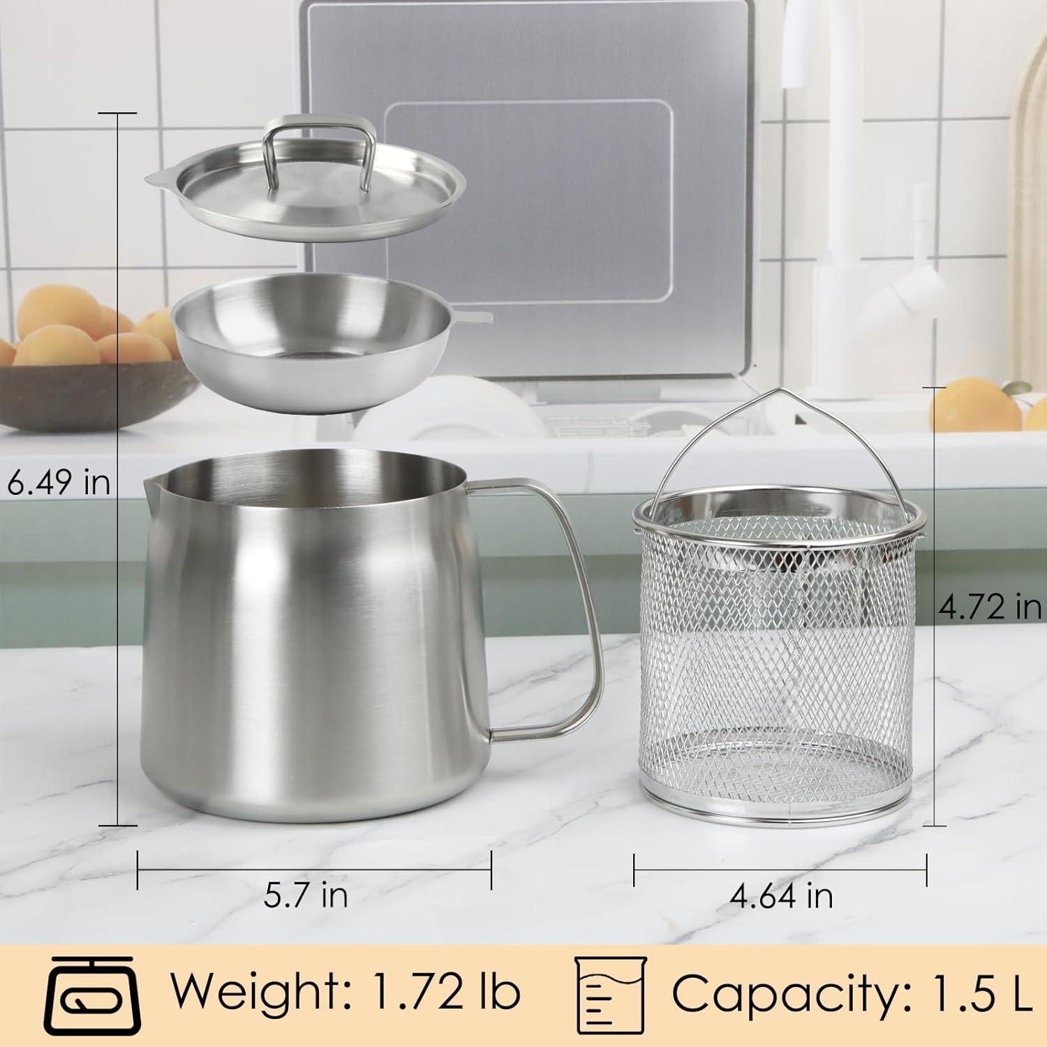 Olla Filtro de Aceite KAYCROWN 1.4L Acero Inoxidable 304