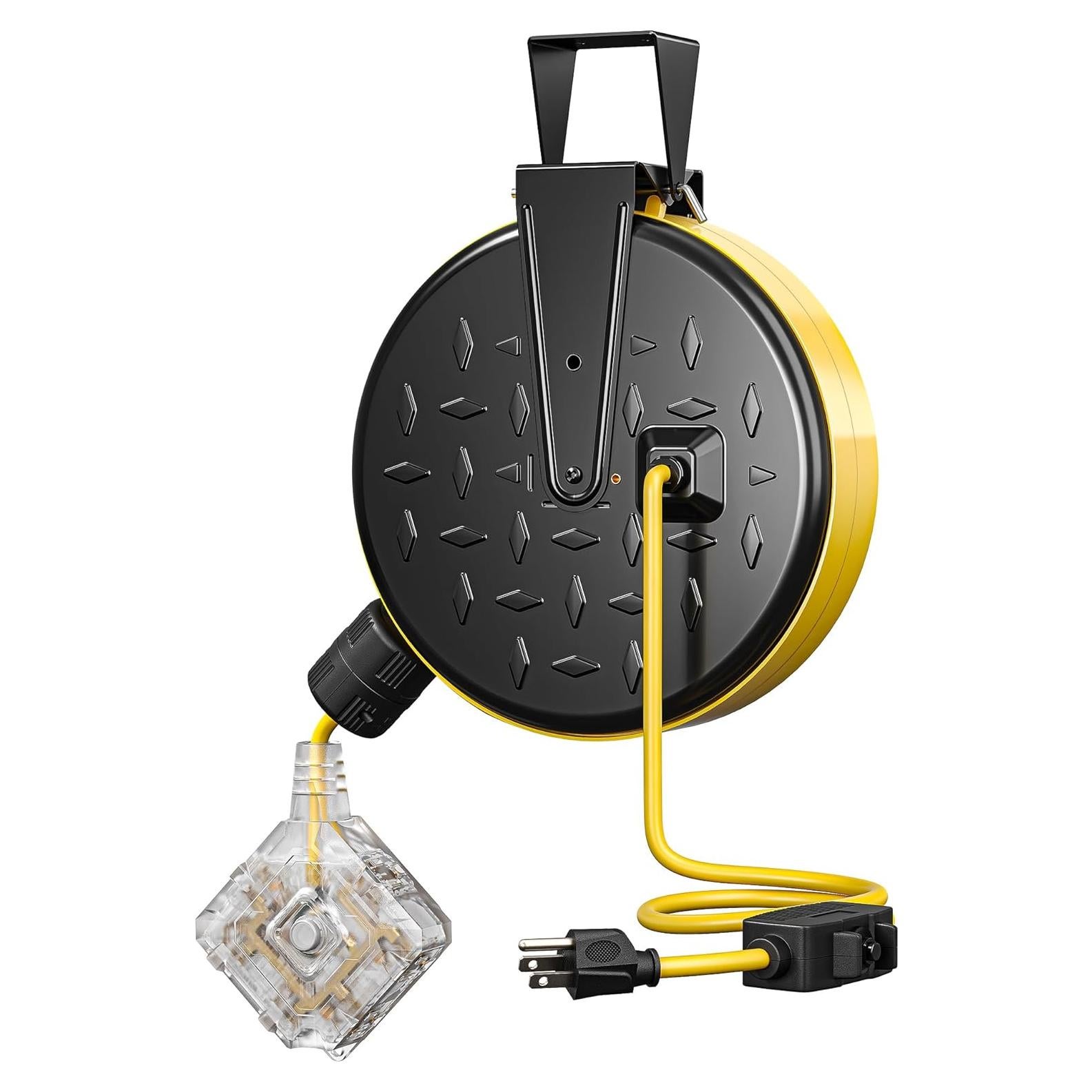 Carrete de Cable de Extensión Retráctil DEWENWILS 9.14m 6 Salidas