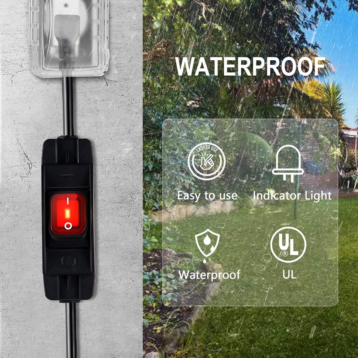 Cable de Extensión Impermeable 0.46 m Makevivi Negro