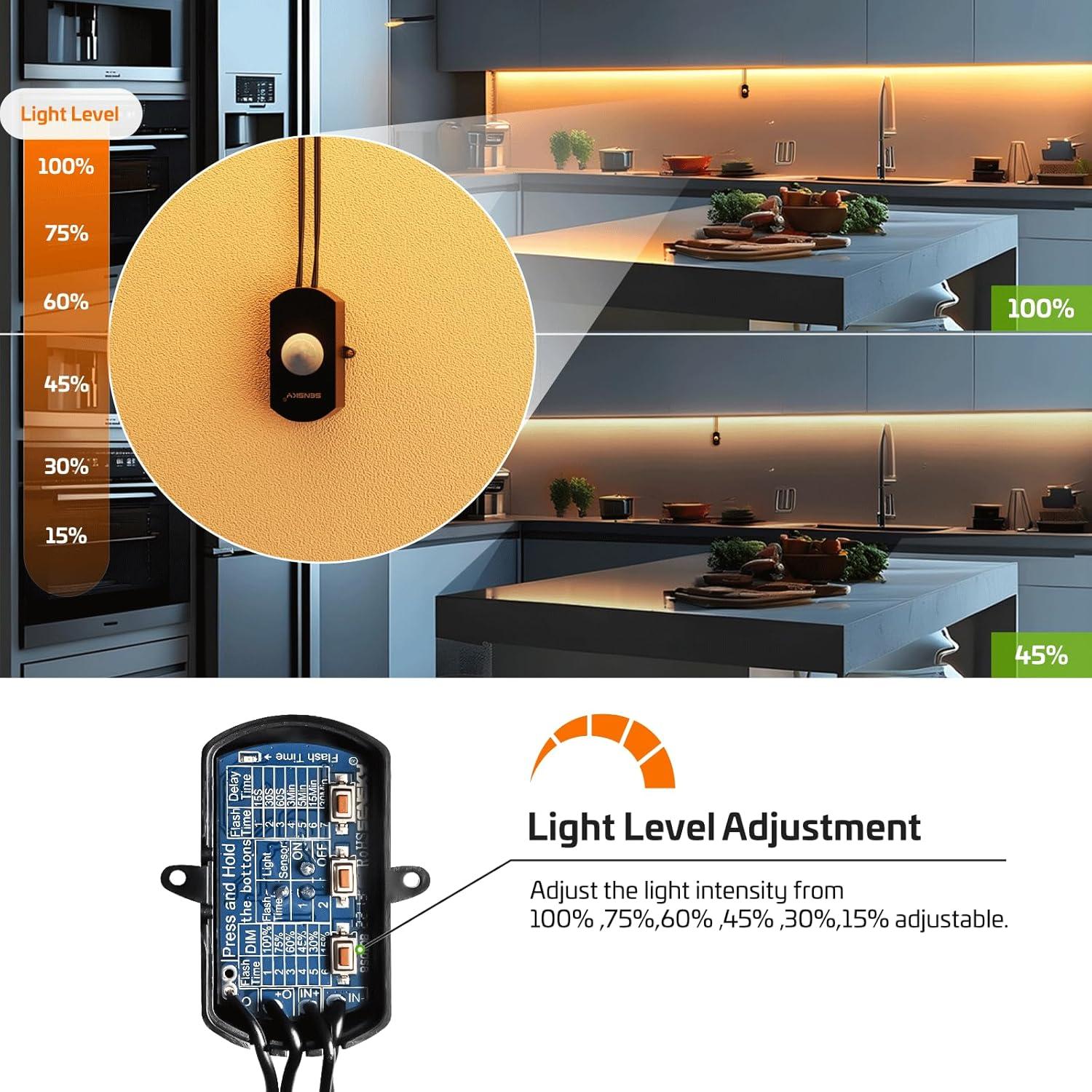 Interruptor Sensor de Movimiento PIR SENSKY BS010BB 12V/24V Dimmable
