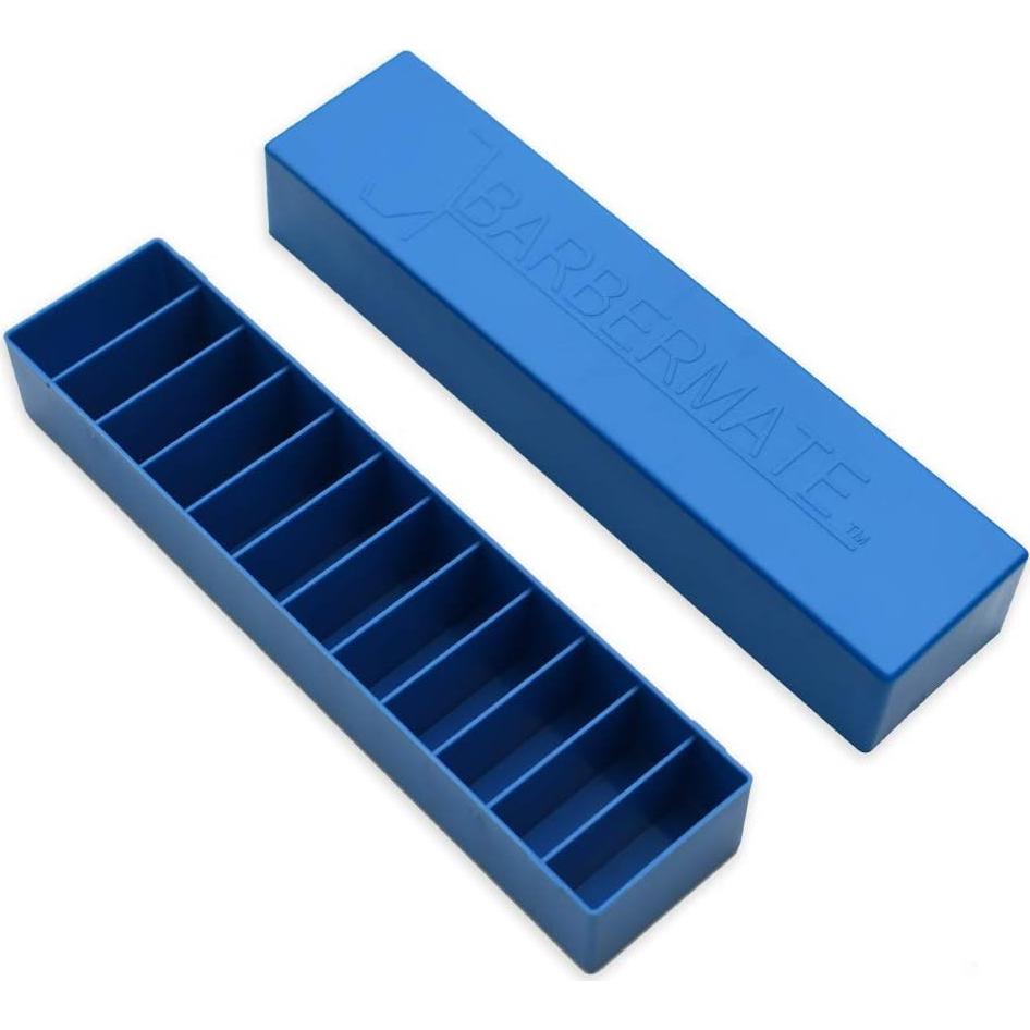 Caddy de Cuchillas BarberMate Azul con Tapa Desmontable