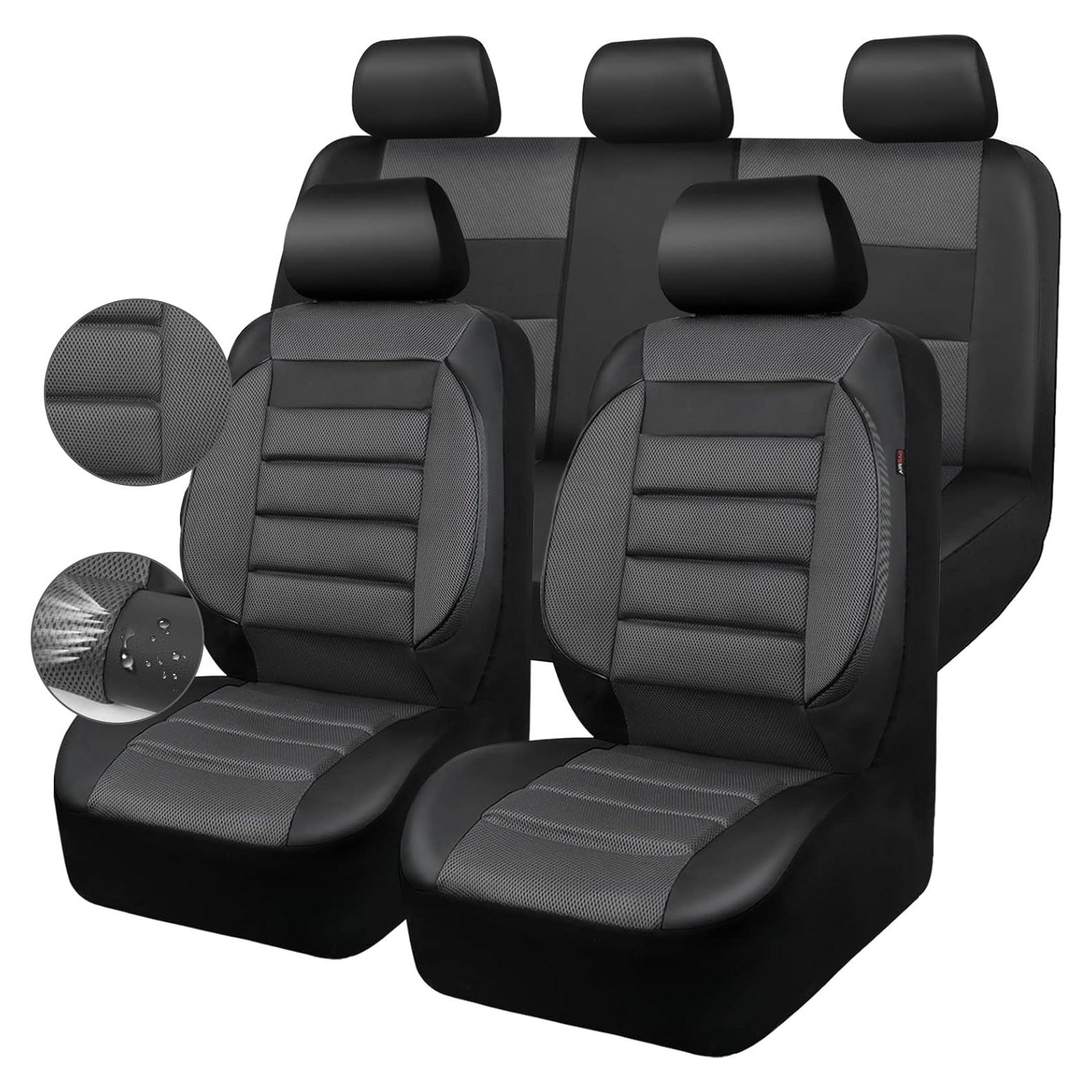 Fundas de Asiento de Coche CAR PASS zt-0010PU Gris Carbón