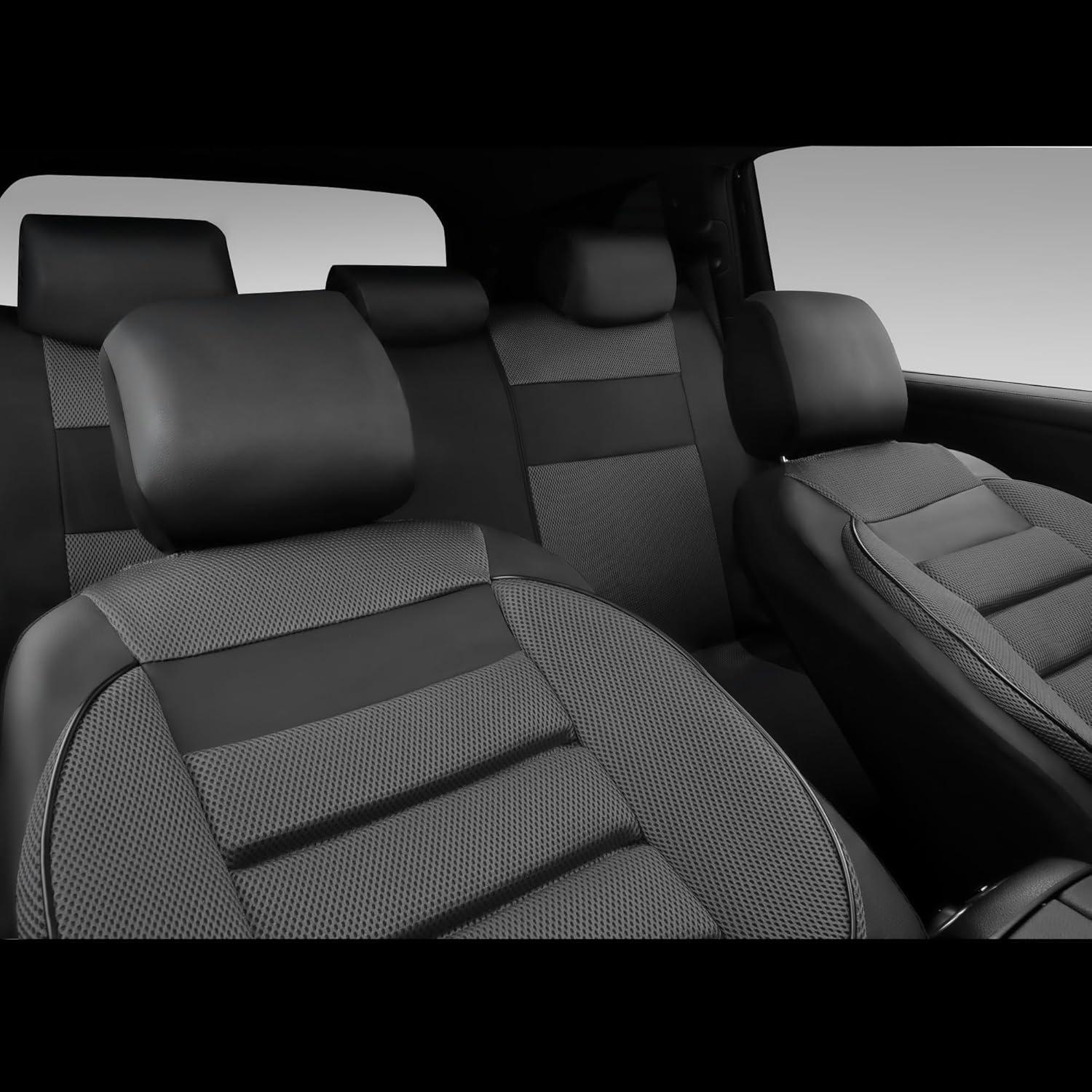 Fundas de Asiento de Coche CAR PASS zt-0010PU Gris Carbón