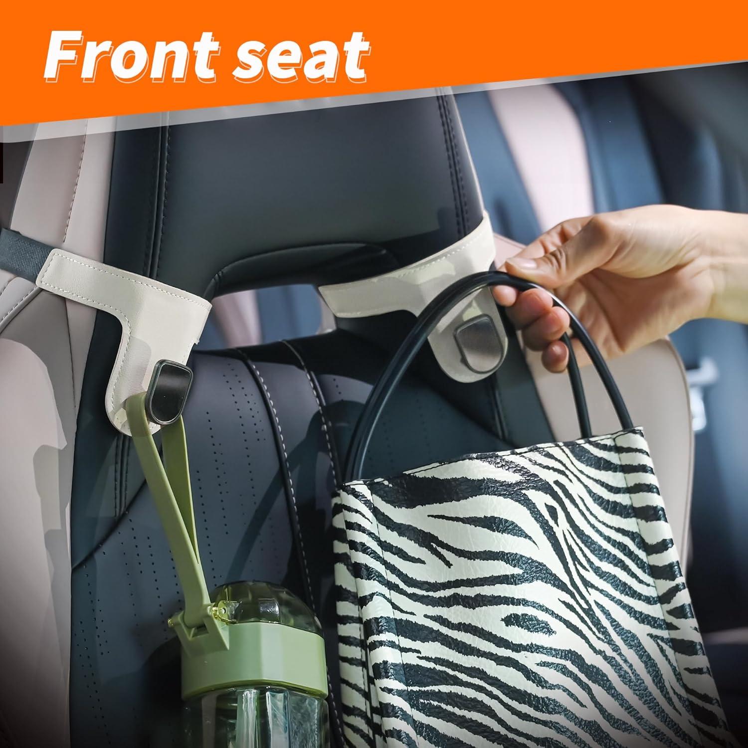 Ganchos para Asientos Deportivos JEYODA - Organizador de Coche Negro