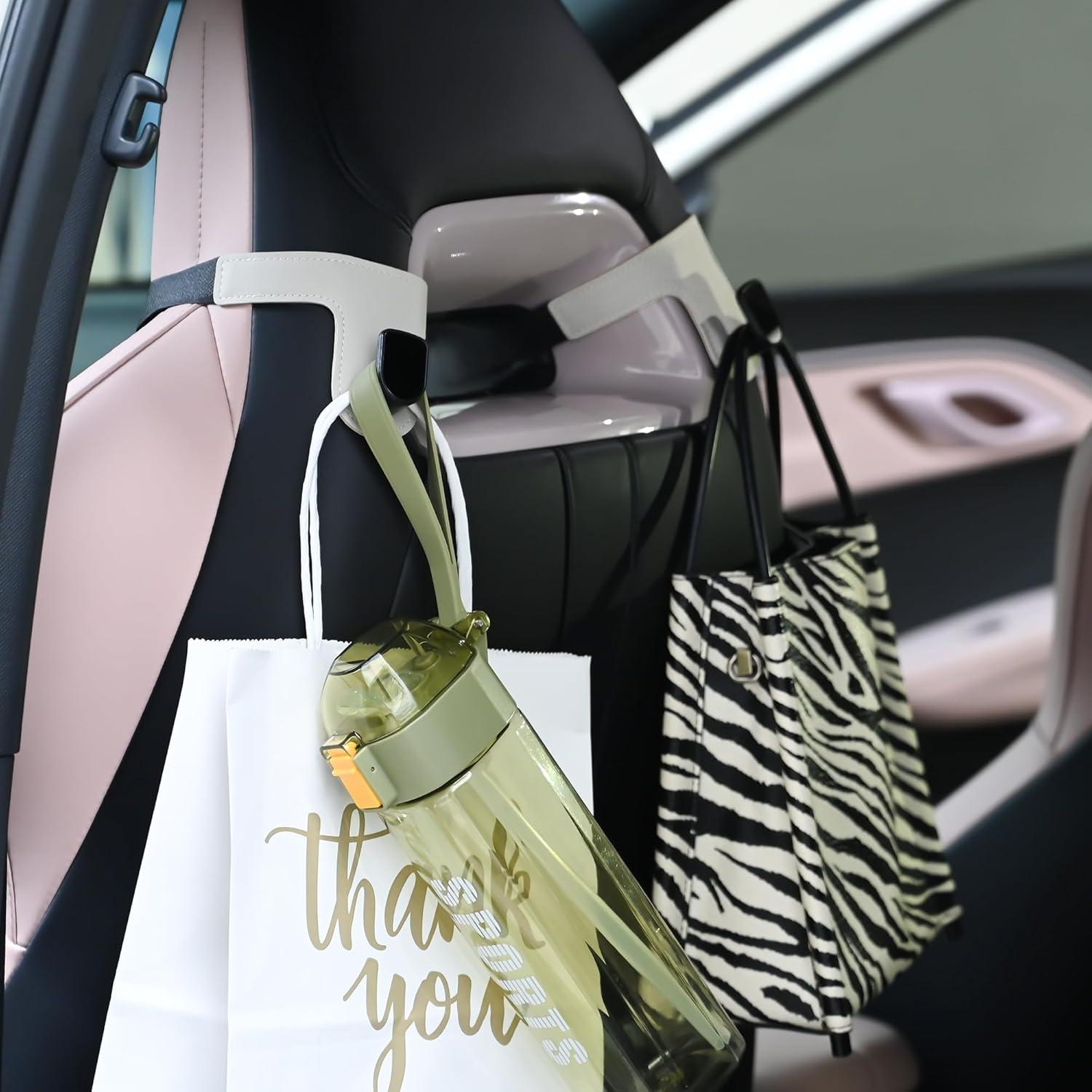 Ganchos para Asientos Deportivos JEYODA - Organizador de Coche Negro