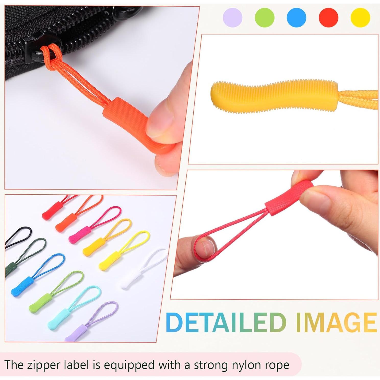 Tiradores de Cremallera Janinka 120 Pcs Coloridos 16.43 cm