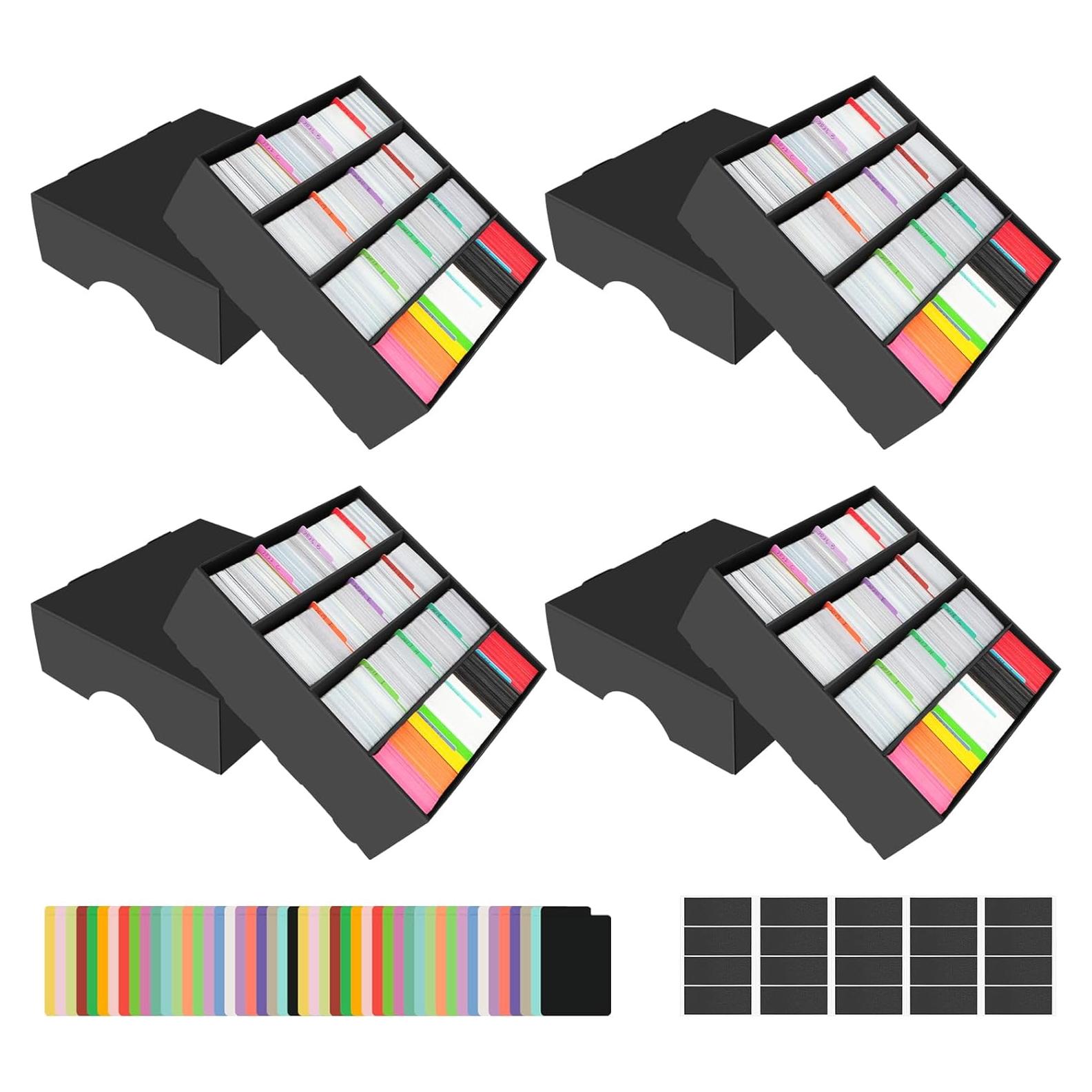 Caja de Almacenamiento de Cartas AOBOPLE 4 Filas 3400+ Cartas