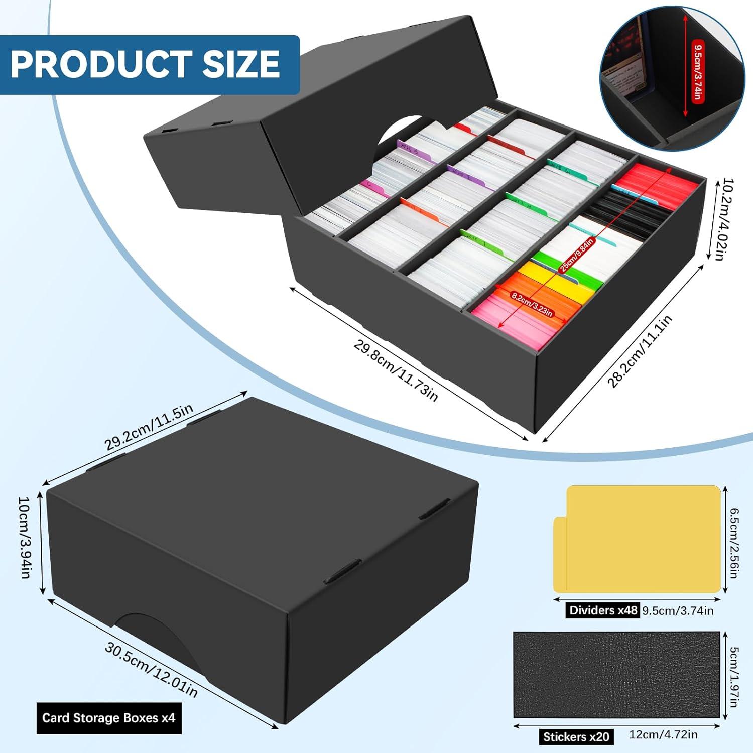 Caja de Almacenamiento de Cartas AOBOPLE 4 Filas 3400+ Cartas