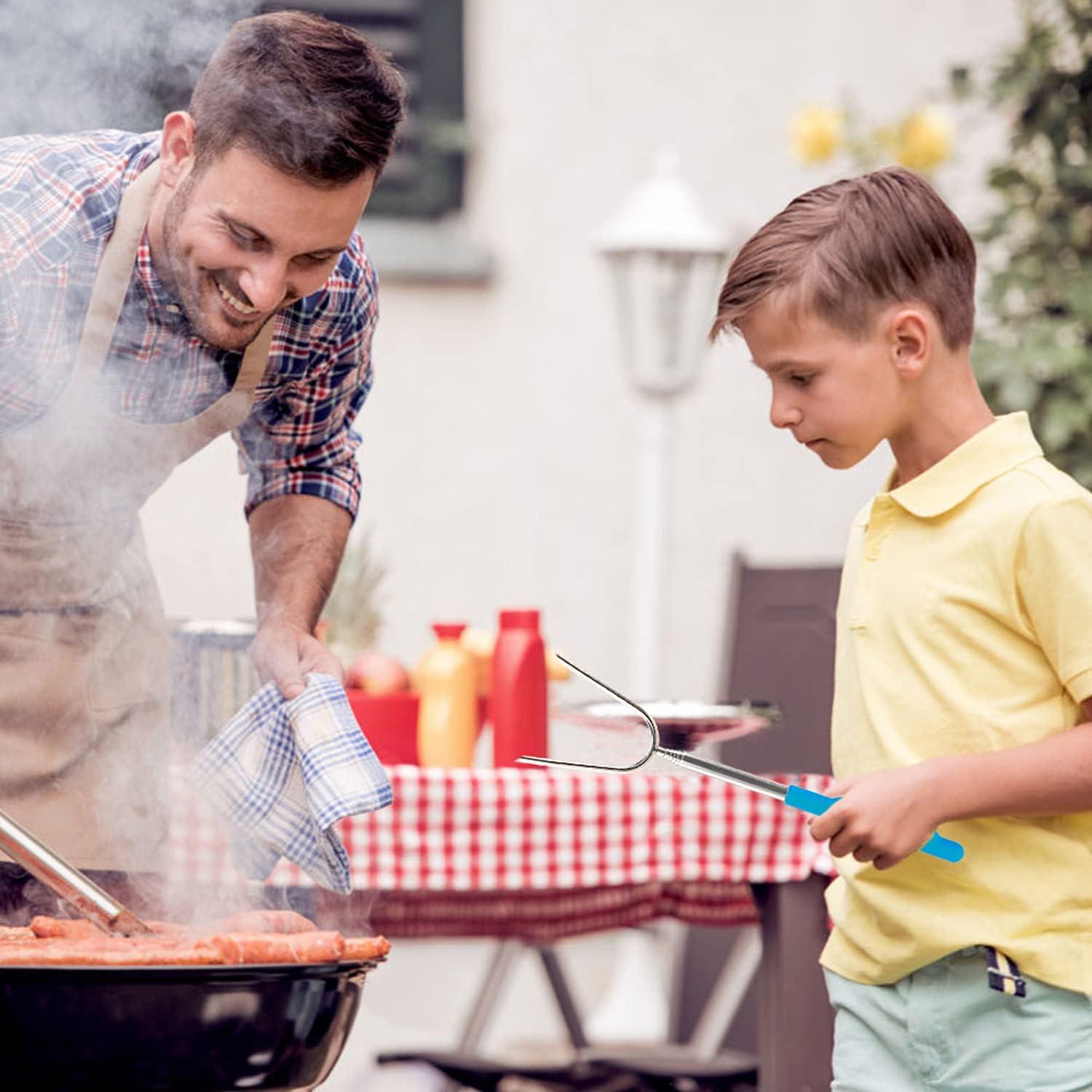 Palitos para Asar Malvaviscos Briout 12 Pcs 114 cm Acero Inoxidable