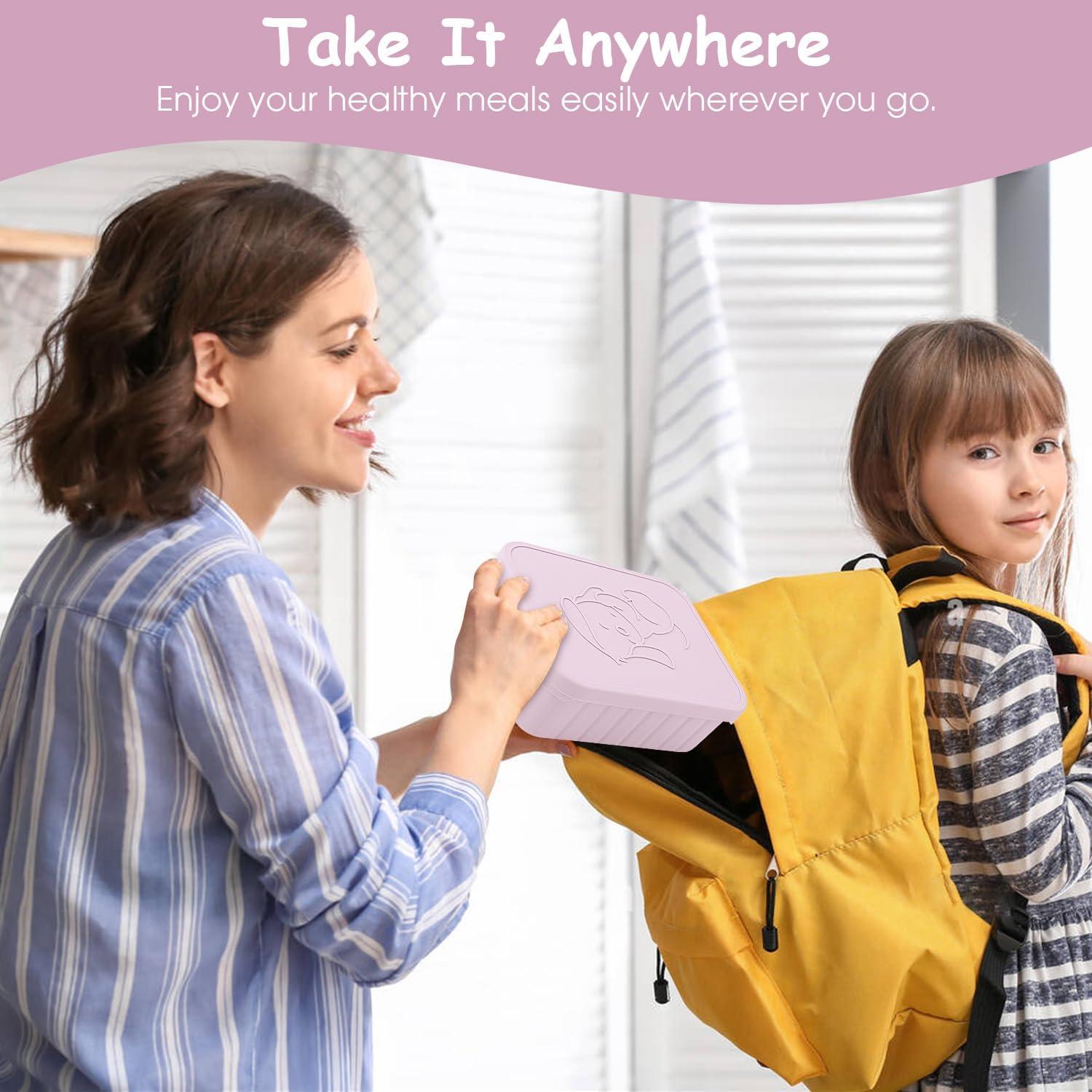 Caja de Almuerzo Bento Oyrlize de Silicona 3 Compartimentos 0.51L