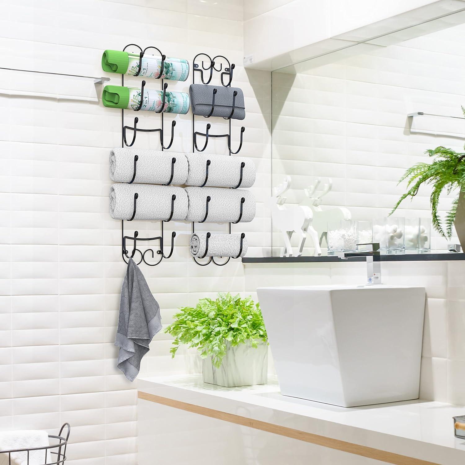 Soporte de Toallas Montado en Pared Deco Brothers 6 Niveles Bronce