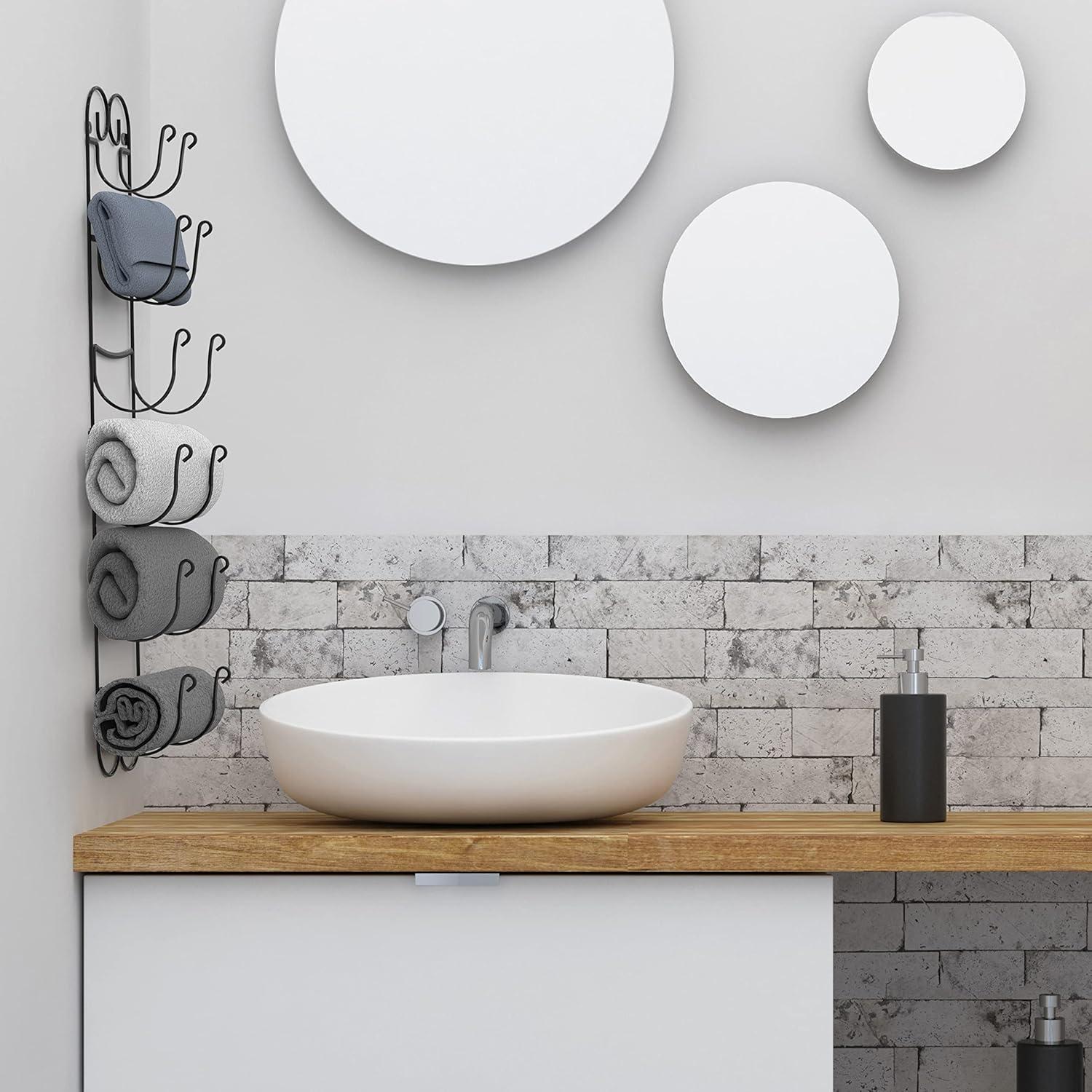 Soporte de Toallas Montado en Pared Deco Brothers 6 Niveles Bronce