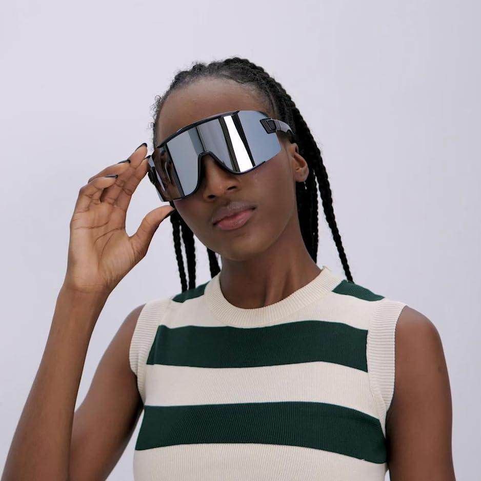 Gafas de sol Karsaer Vision Big Shield Rave unisex retro