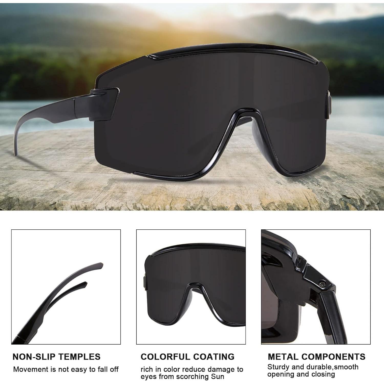 Gafas de sol Karsaer Vision Big Shield Rave unisex retro