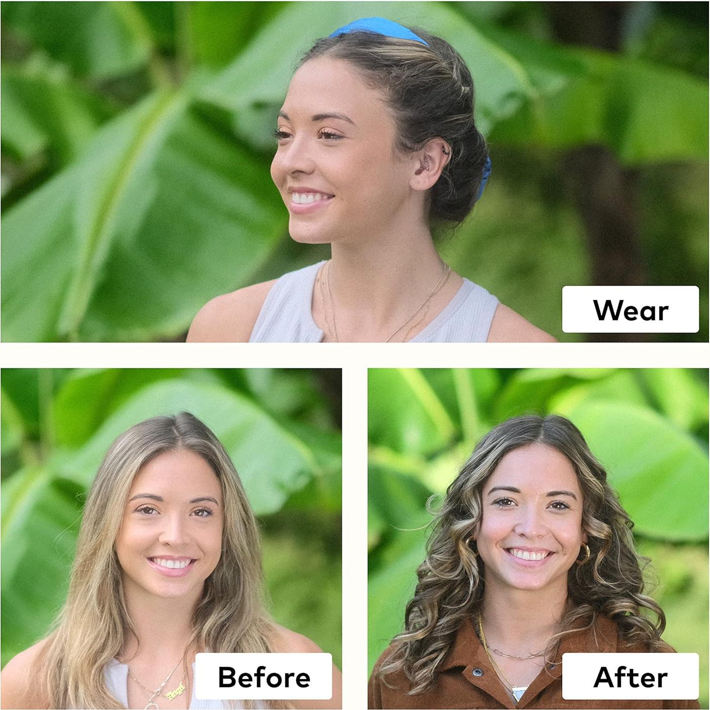 Rizador de Cabello Sin Calor RobeCurls Diadema Negra 88.9 cm