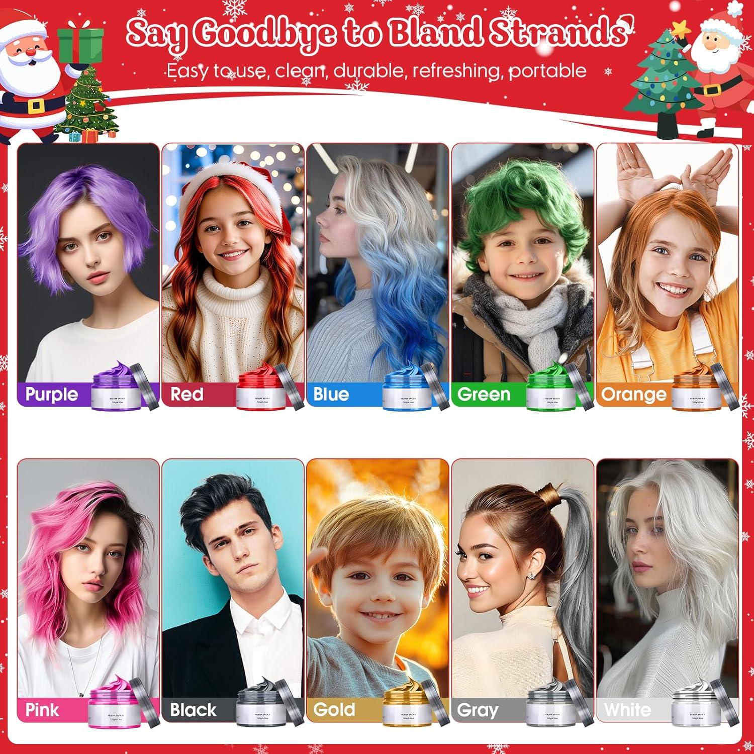 Cera de Color Temporal para Cabello Jebousike 120g - 10 Colores