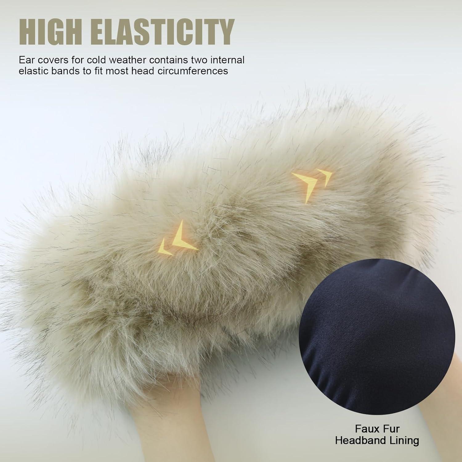 Diadema de Piel Sintética RANOME para Mujeres - Cálida y Cómoda