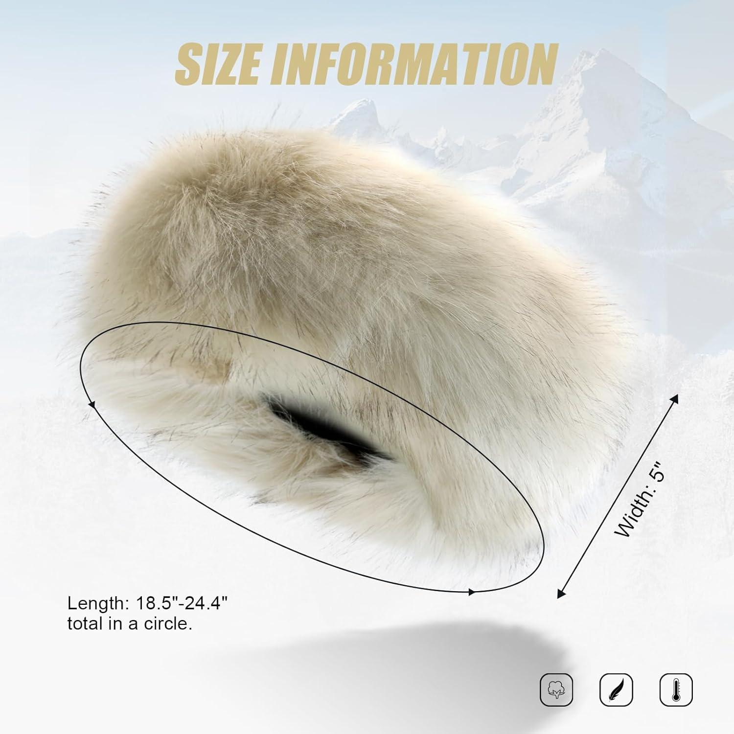 Diadema de Piel Sintética RANOME para Mujeres - Cálida y Cómoda