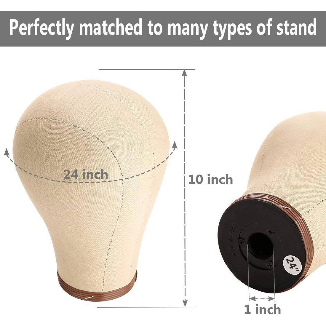 Cabeza de Maniquí de Lienzo de Corcho ZGCYSMHT 50 cm con Soporte
