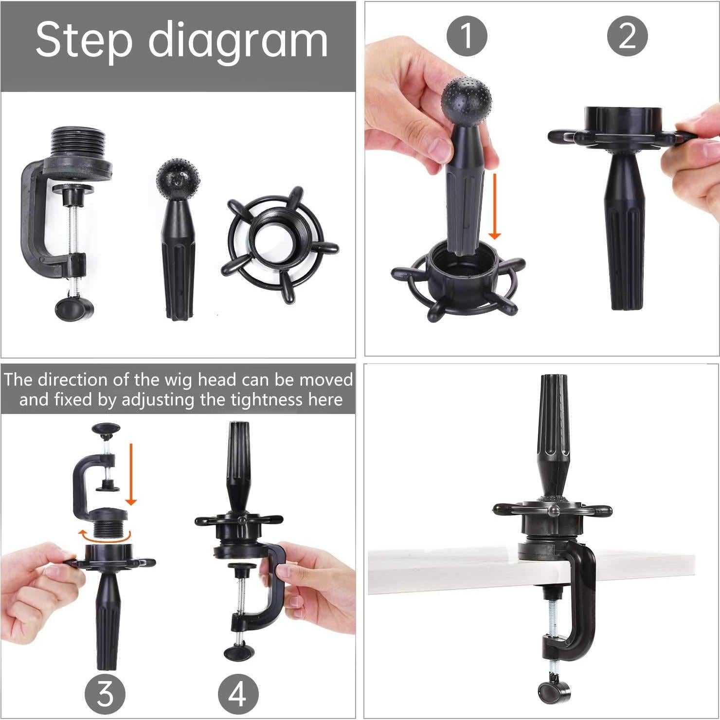 Cabeza de Maniquí de Lienzo de Corcho ZGCYSMHT 50 cm con Soporte