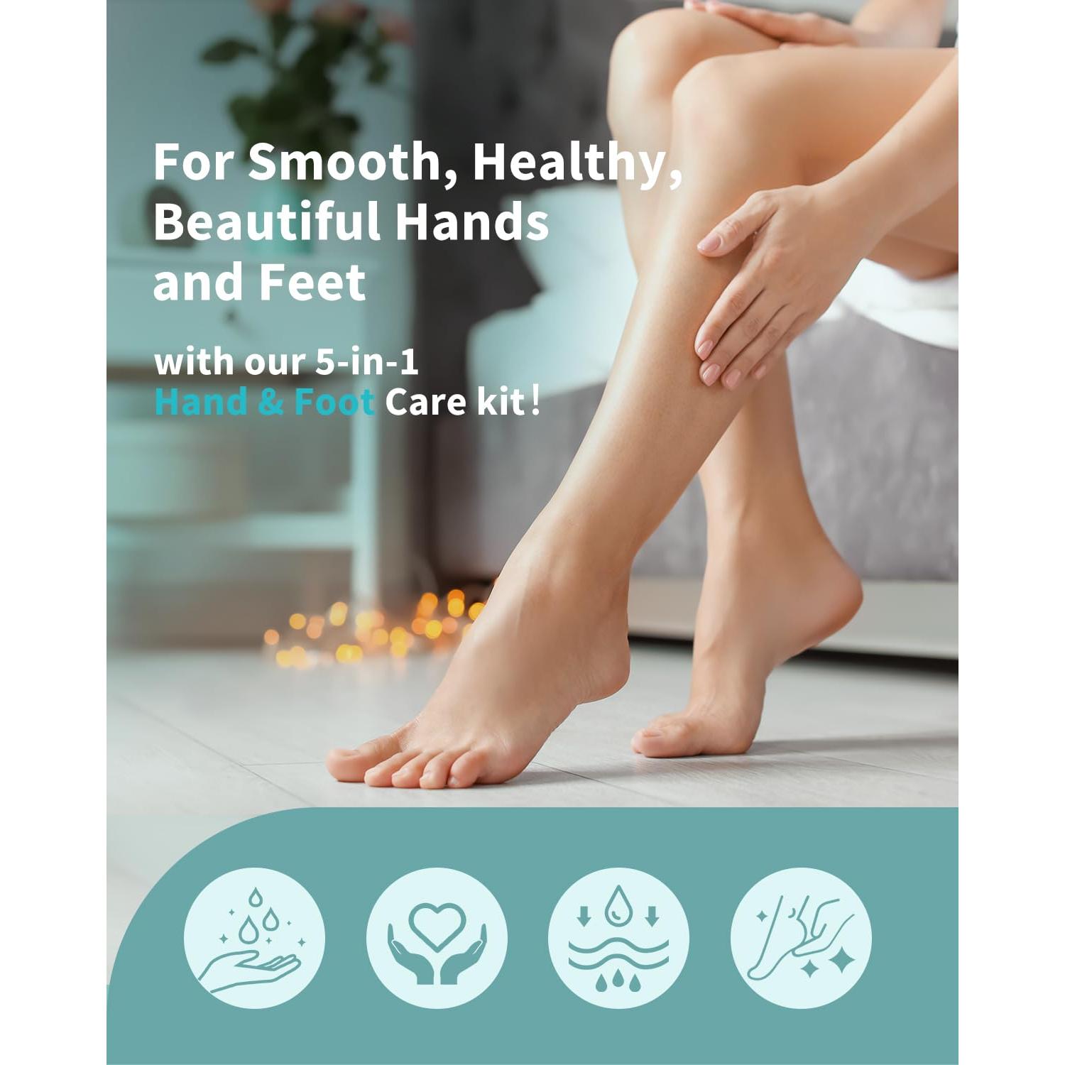 Kit de Cuidado de Pies y Manos VTS - Exfoliante, Aceite, Crema Urea 40%