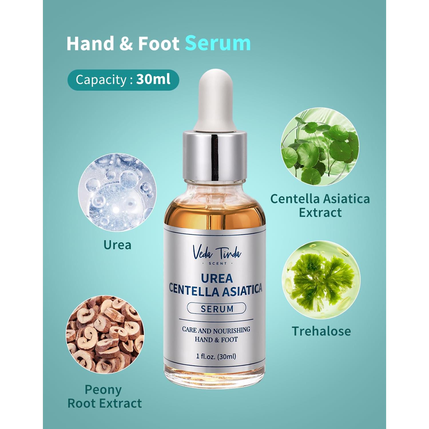 Kit de Cuidado de Pies y Manos VTS - Exfoliante, Aceite, Crema Urea 40%