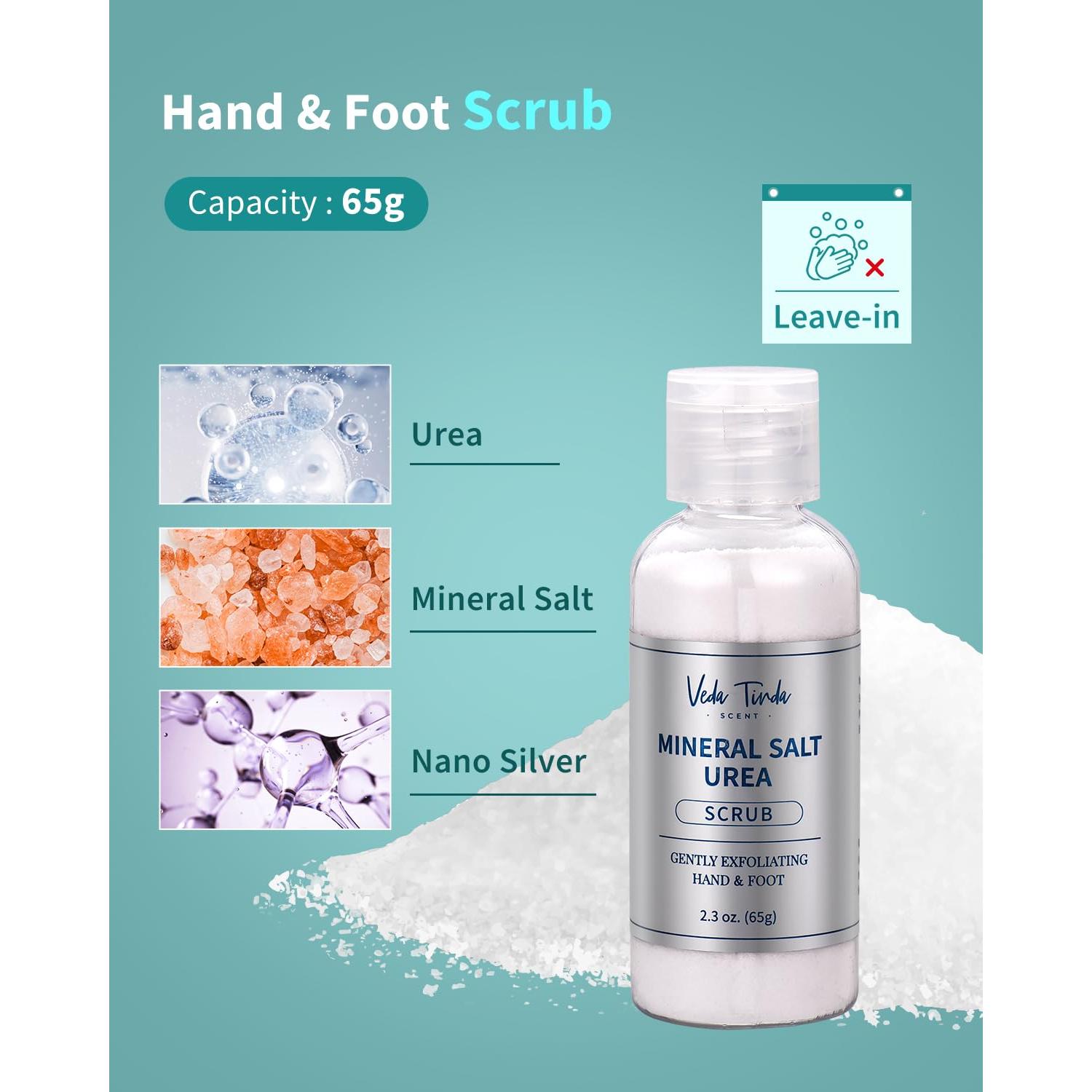 Kit de Cuidado de Pies y Manos VTS - Exfoliante, Aceite, Crema Urea 40%