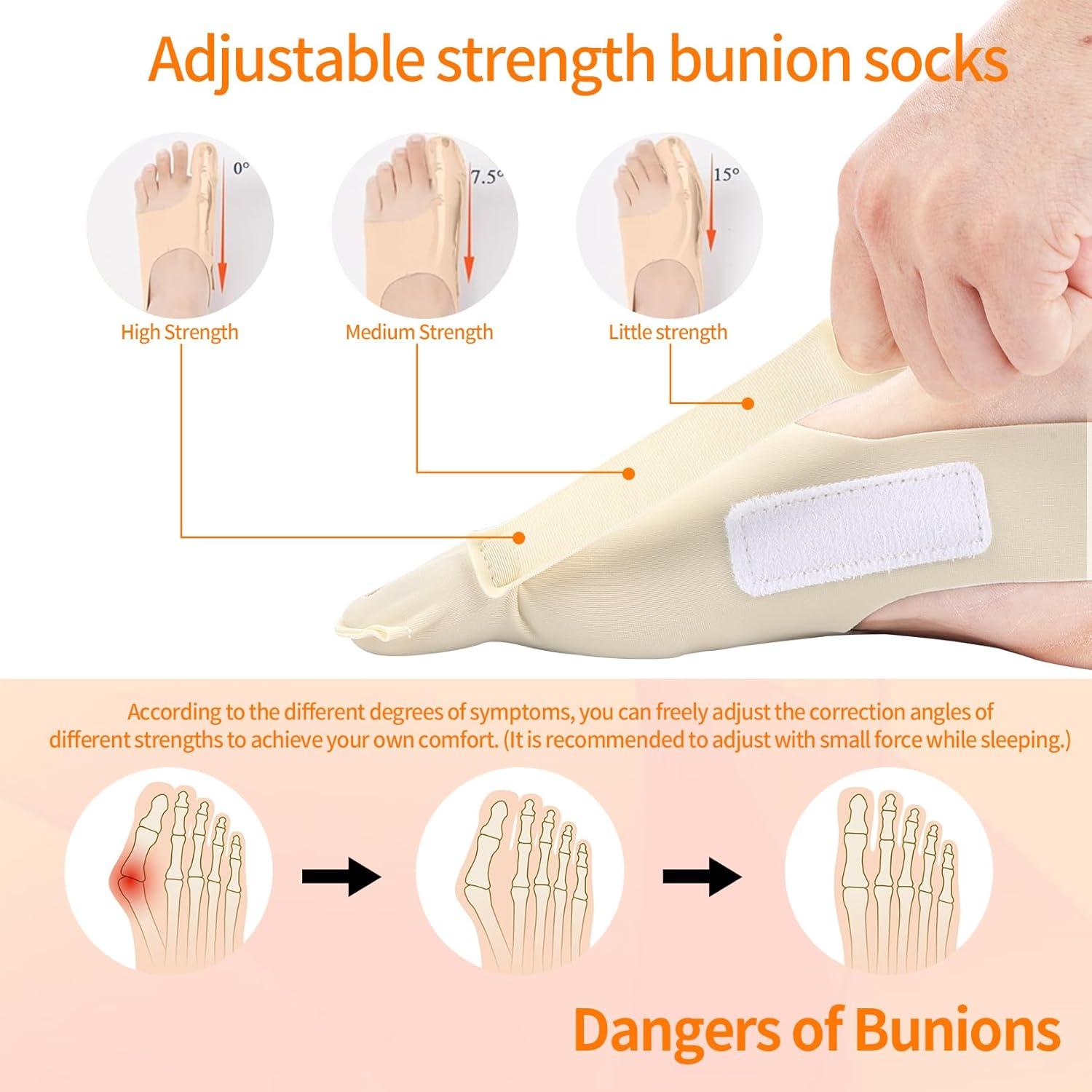 Corrector de Hallux Valgus NOWFRESH 2 Piezas Ajustable - Alivio para Juanetes