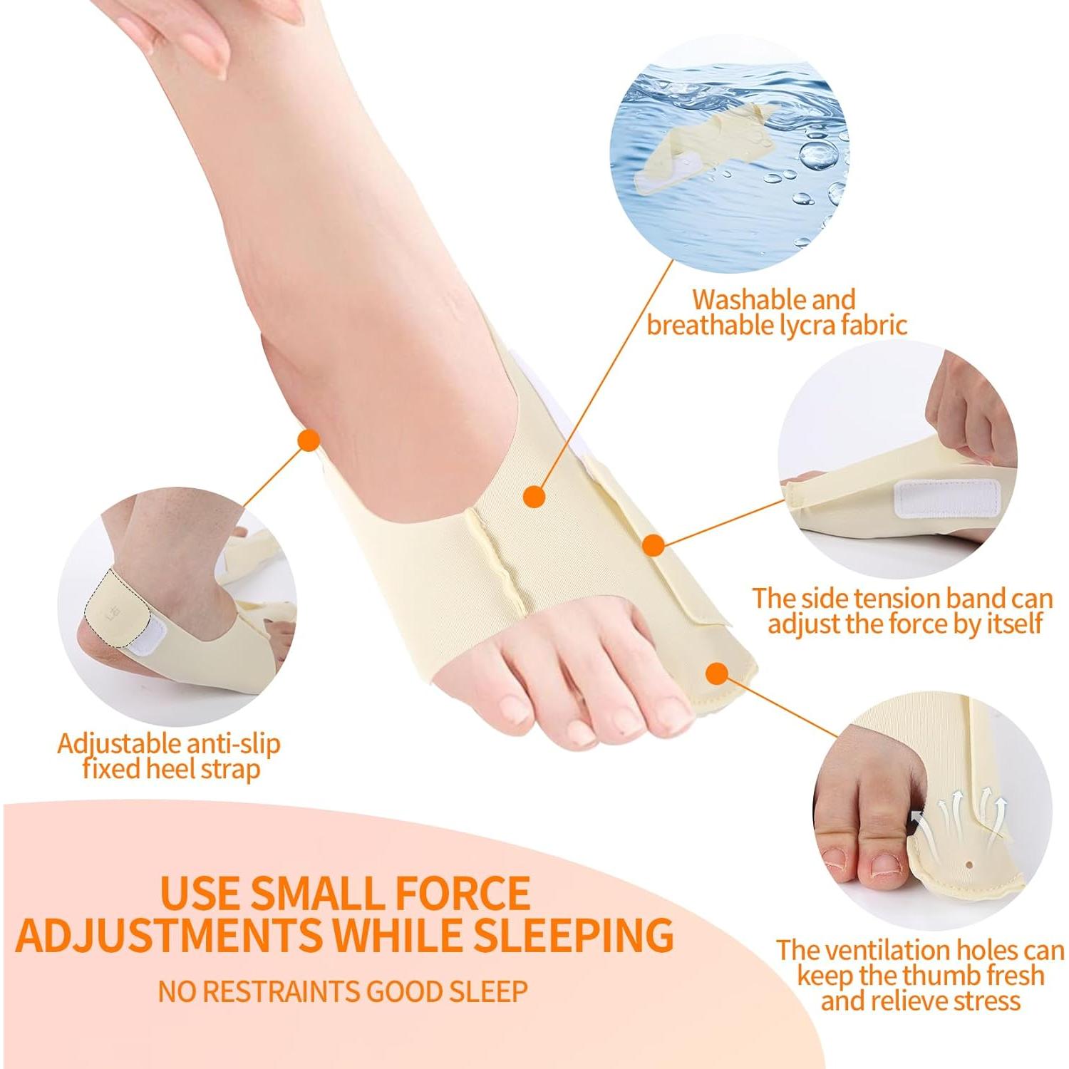Corrector de Hallux Valgus NOWFRESH 2 Piezas Ajustable - Alivio para Juanetes