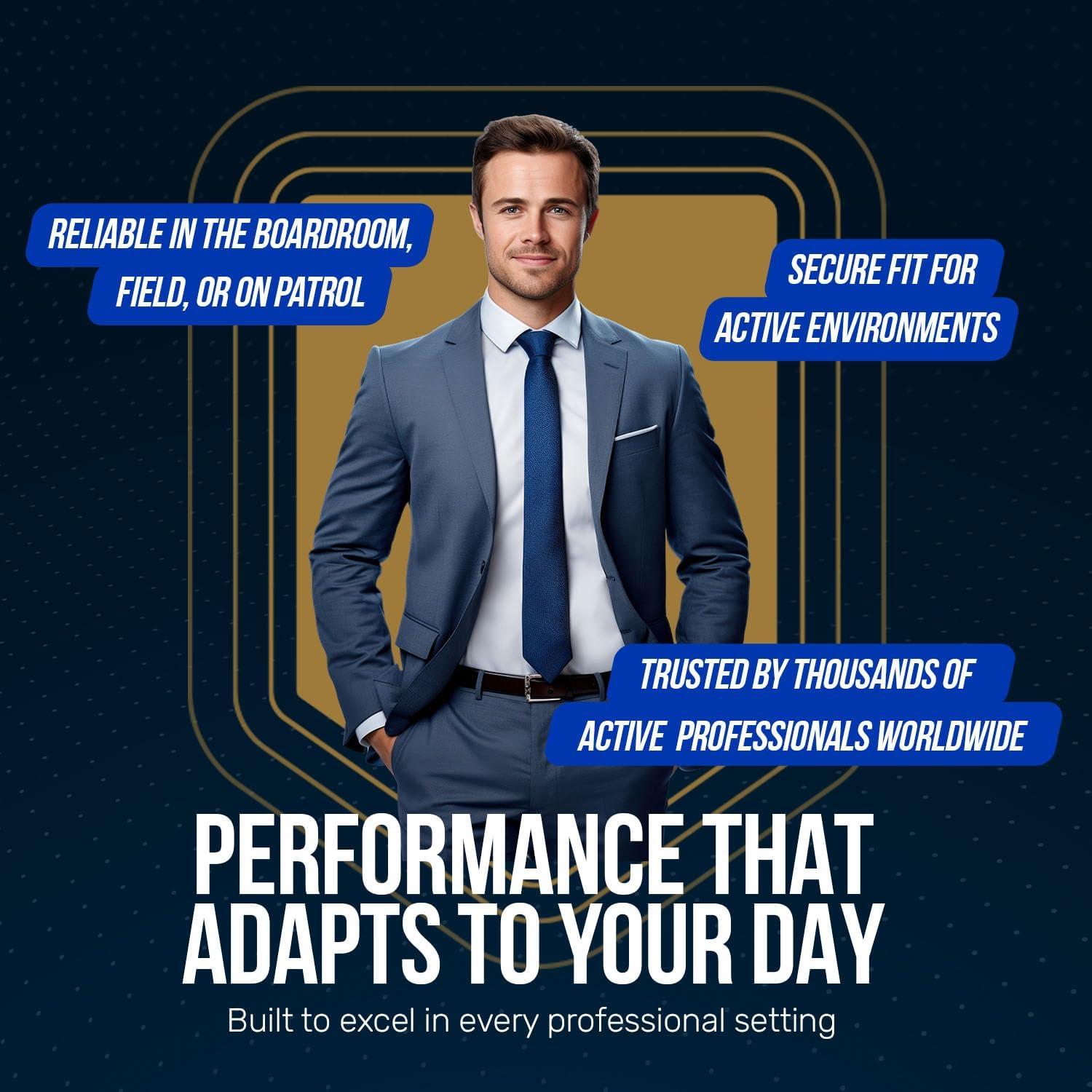 Shirt Stay Plus World's Best Mens Shirt Stays for Men Police and Military - Made in USA (Loop Stirrup Style) (Select Series)