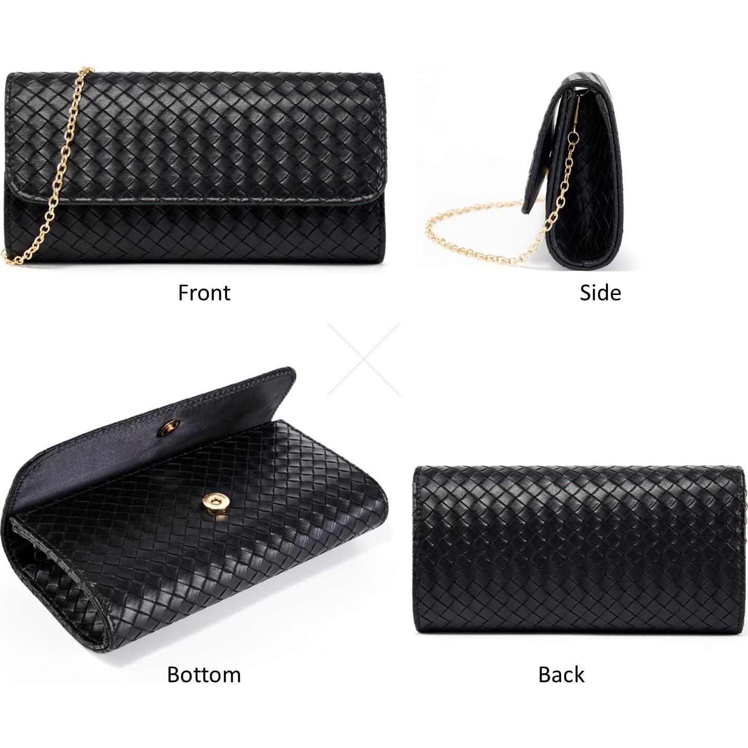 Bolso Clutch de Noche Tejido DETARA para Mujeres - Cuero PU