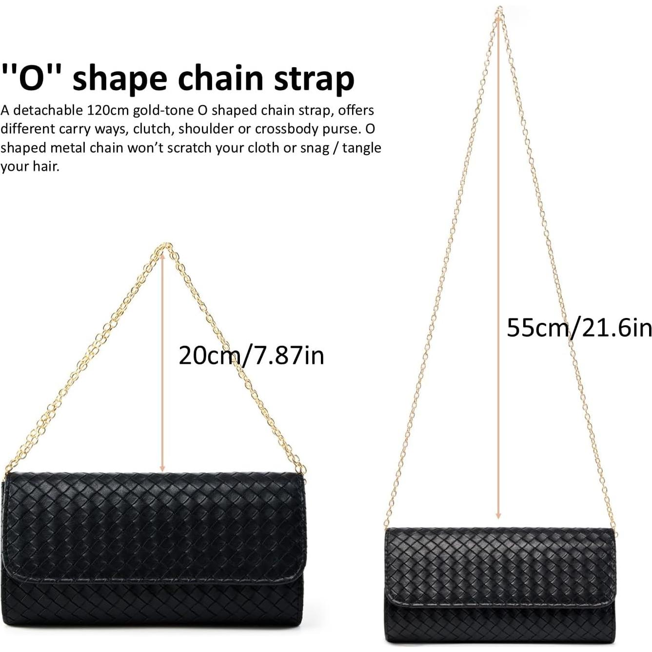 Bolso Clutch de Noche Tejido DETARA para Mujeres - Cuero PU