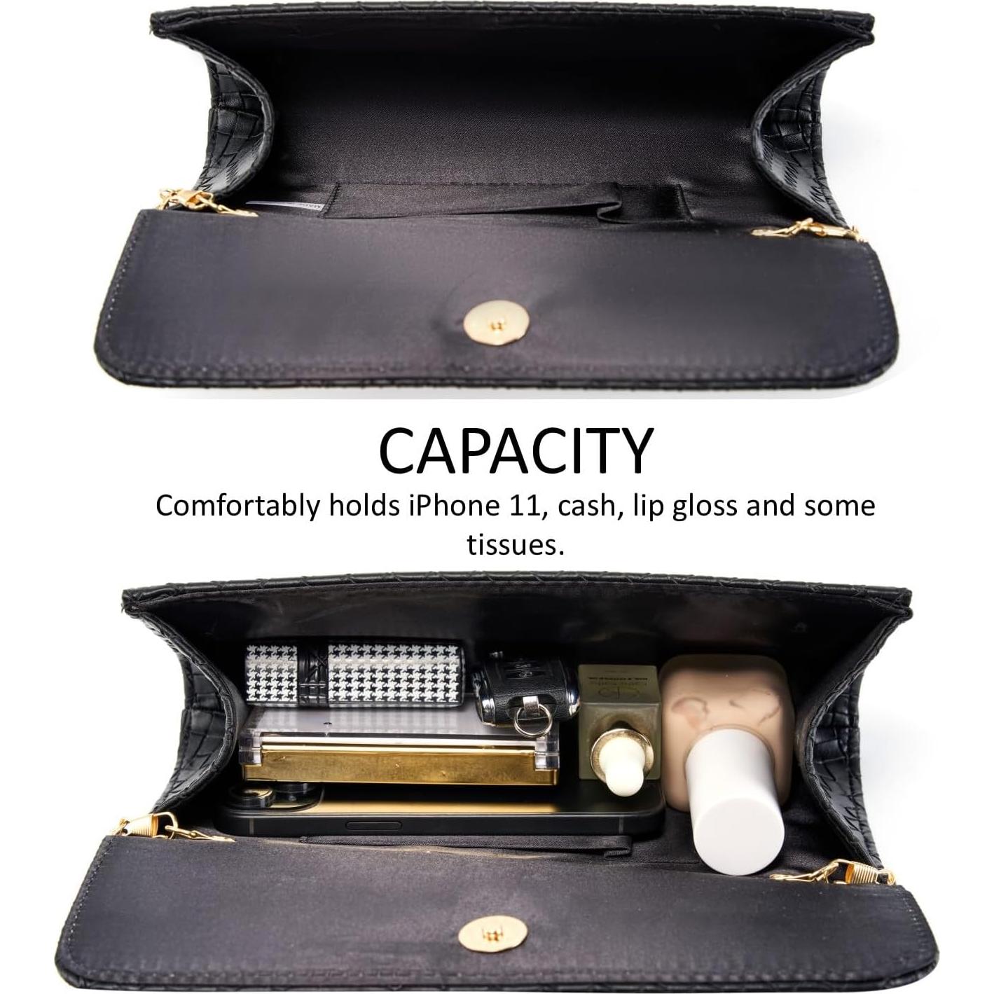 Bolso Clutch de Noche Tejido DETARA para Mujeres - Cuero PU