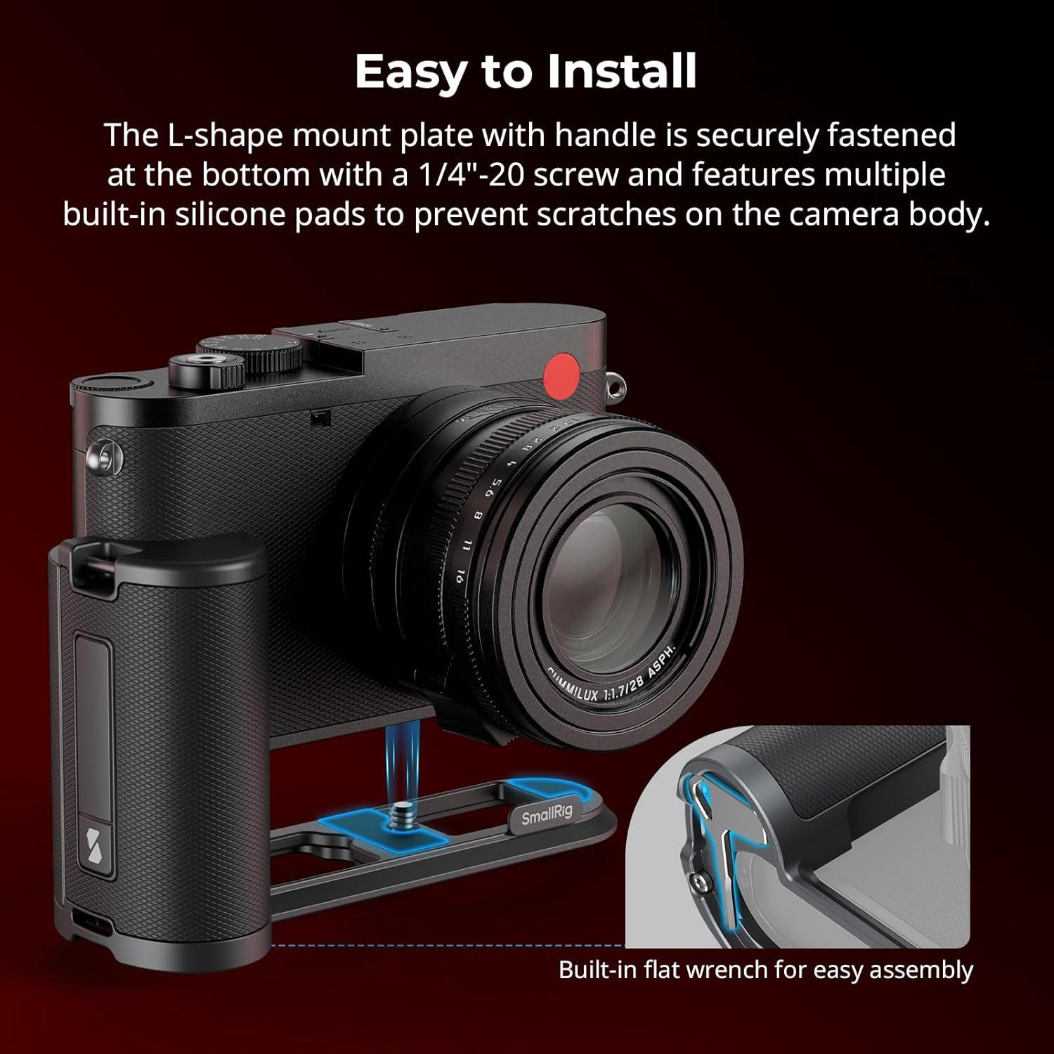 Mango en L SmallRig para Leica Q3 con Placa Rápida