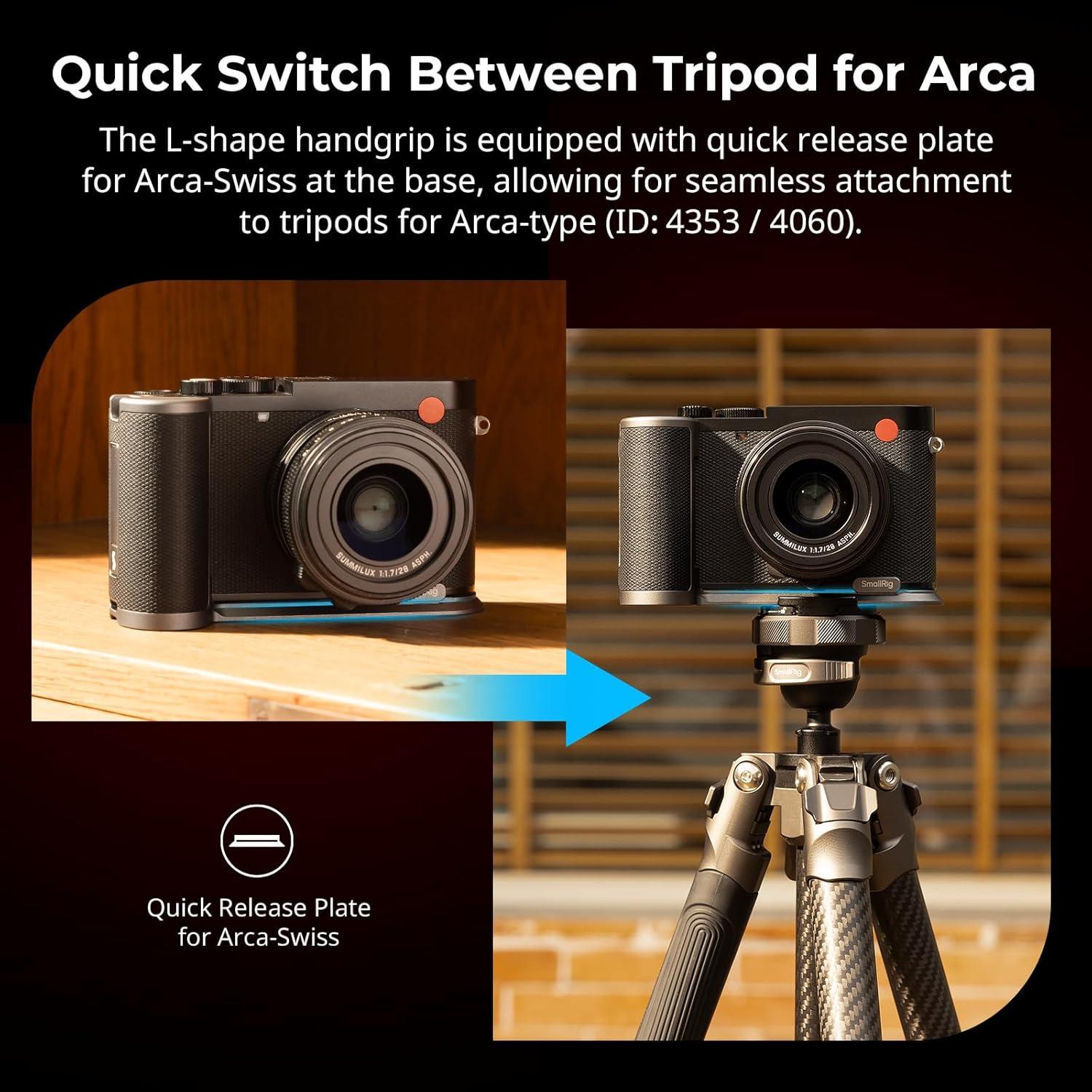 Mango en L SmallRig para Leica Q3 con Placa Rápida