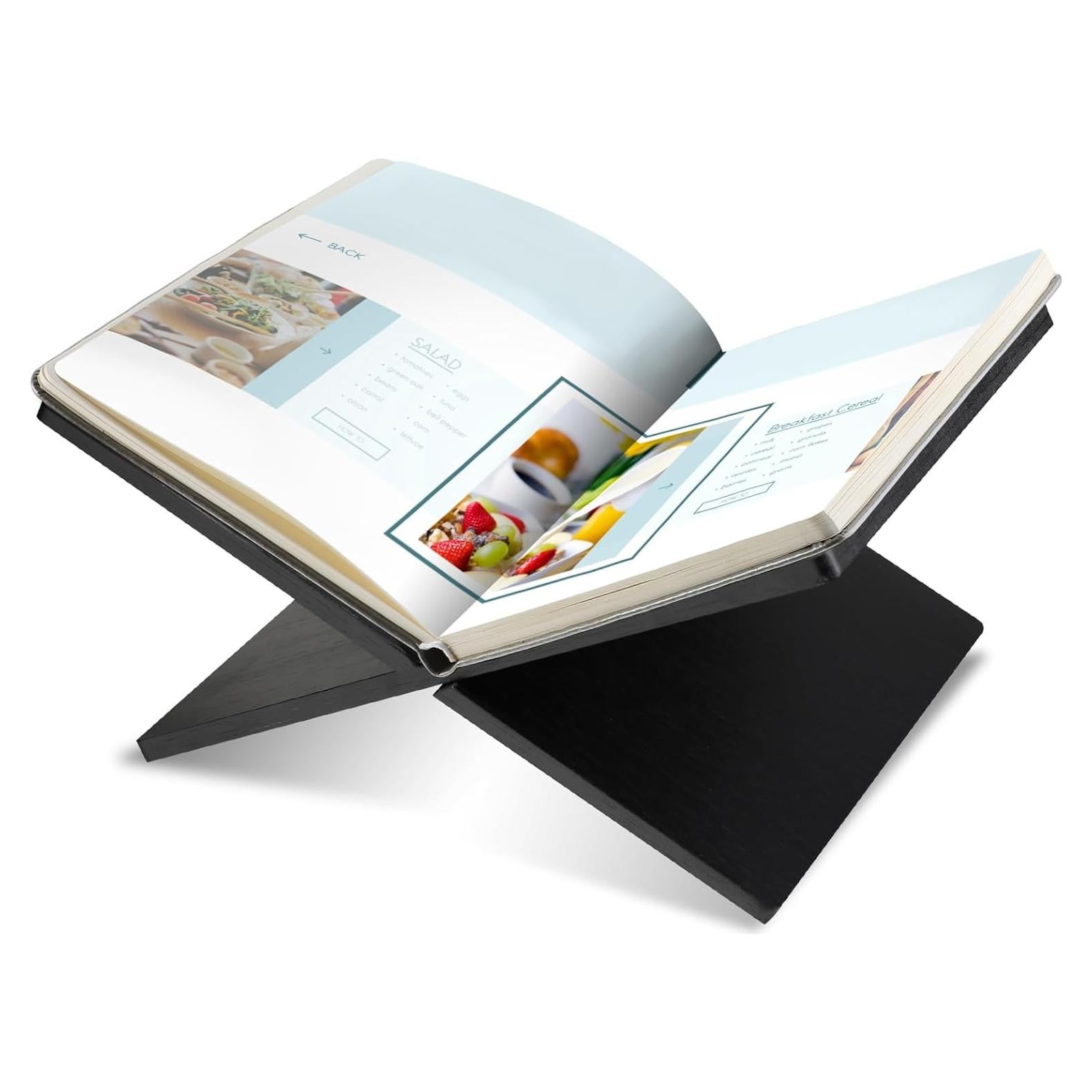 Soporte para Libros Geetery de Bambú Negro 18x26 cm