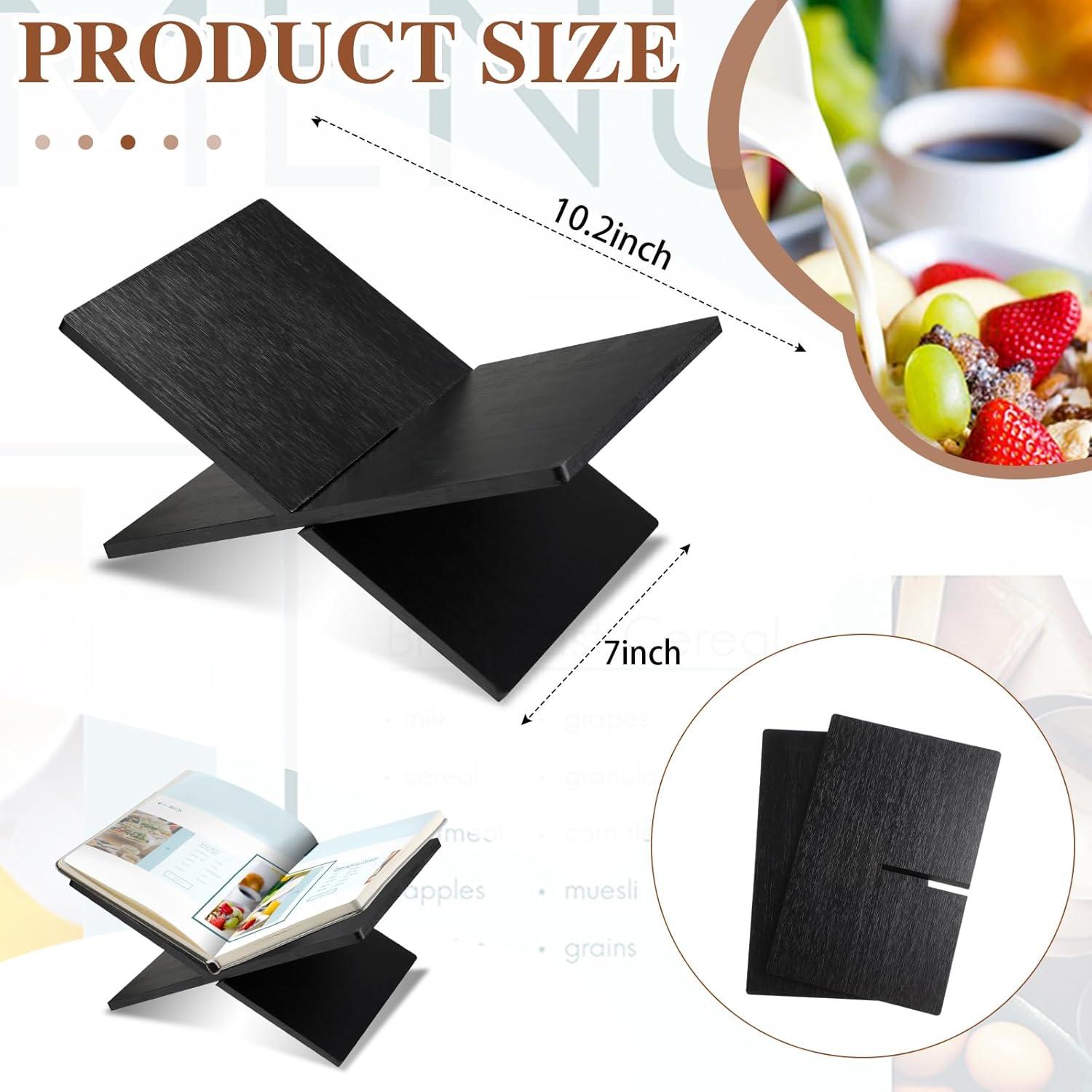 Soporte para Libros Geetery de Bambú Negro 18x26 cm