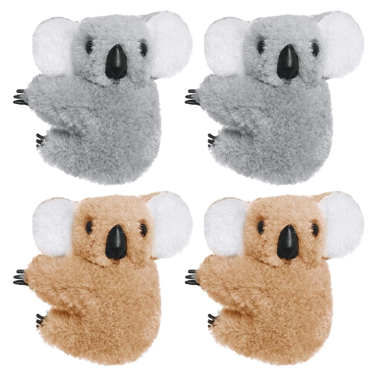Set de 4 Clips de Koala Haakong en Gris y Caqui