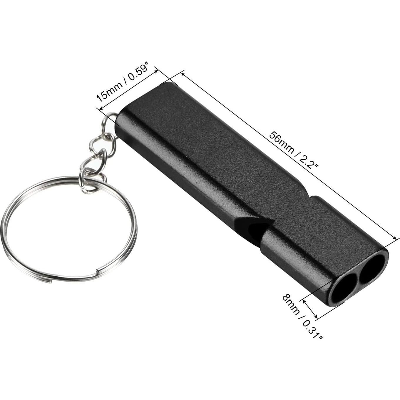 Silbatos de Supervivencia PATIKIL Doble Tubo Aluminio 2 Unidades