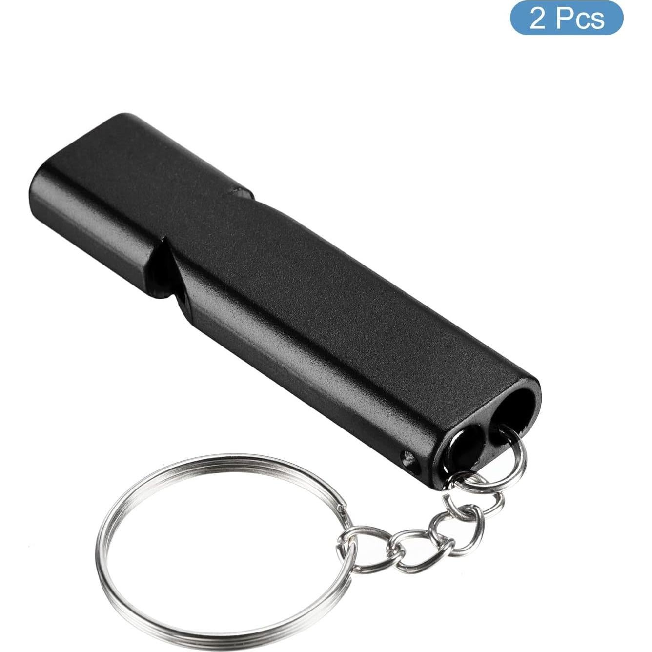 Silbatos de Supervivencia PATIKIL Doble Tubo Aluminio 2 Unidades